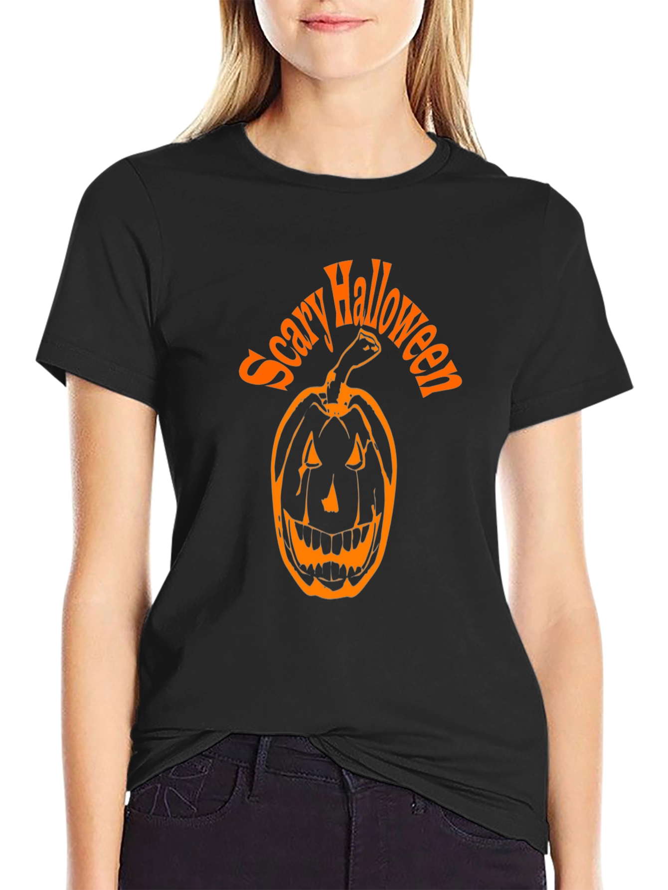 Scary Halloween Pumpkin T-Shirt