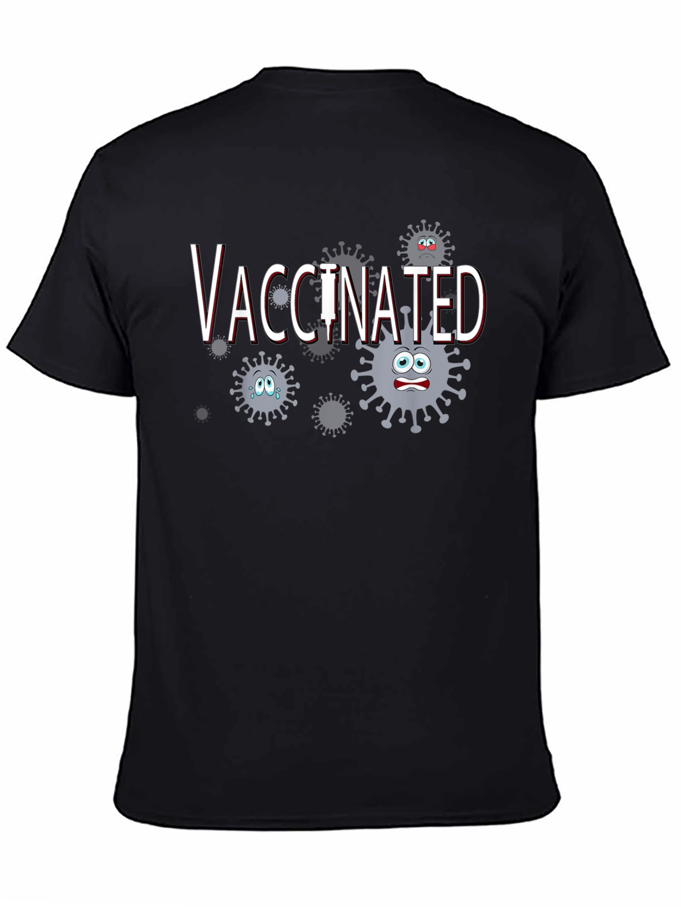 Vaccinated Cartoon Virus T-Shirt