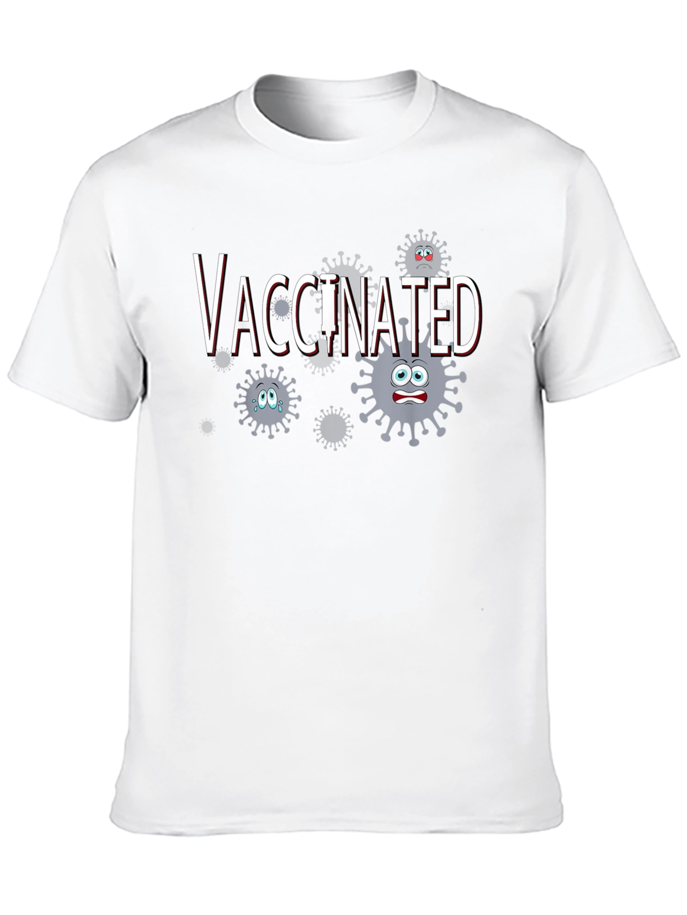 Vaccinated Cartoon Virus T-Shirt