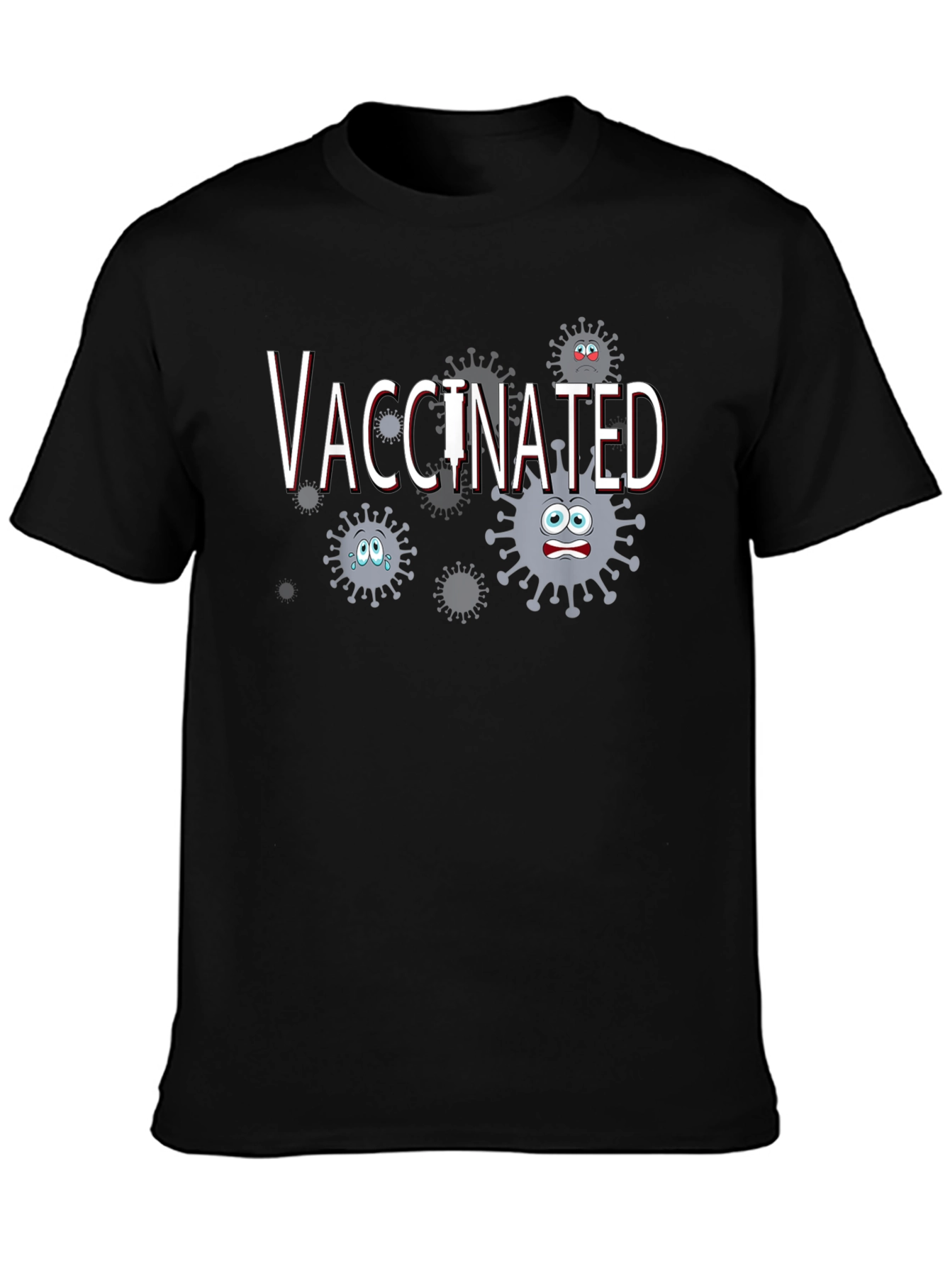 Vaccinated Cartoon Virus T-Shirt
