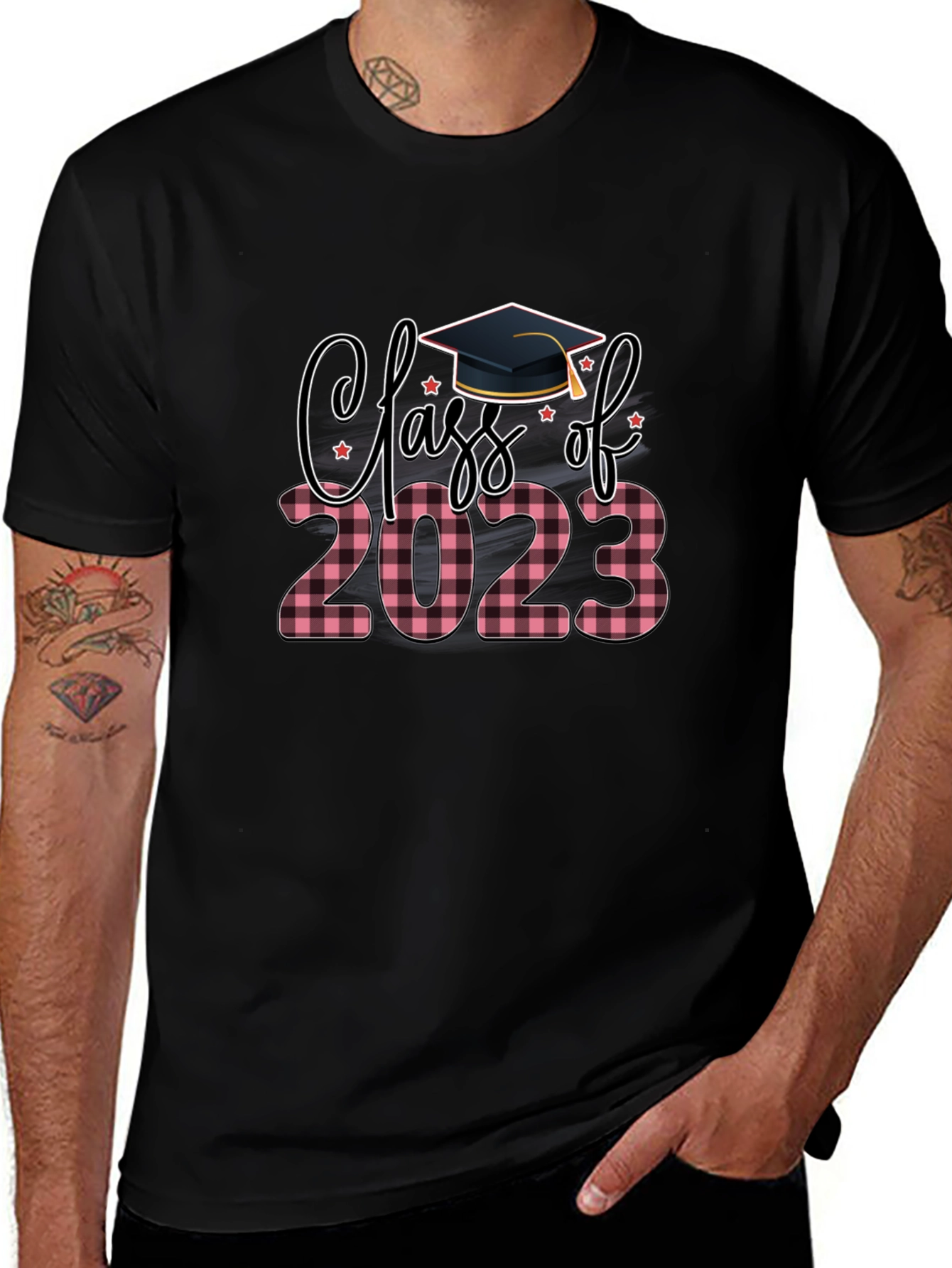 Class of 2023 Plaid Graduation T-Shirt