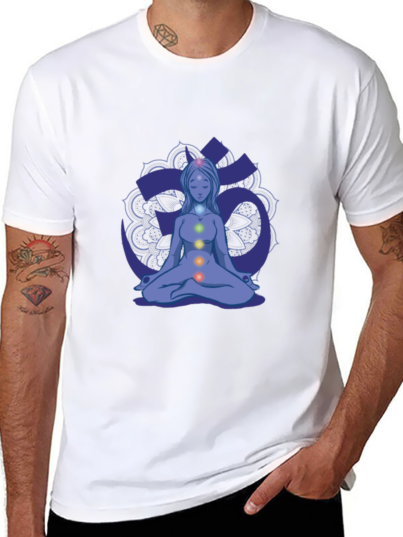 Chakra Meditation Black T-Shirt