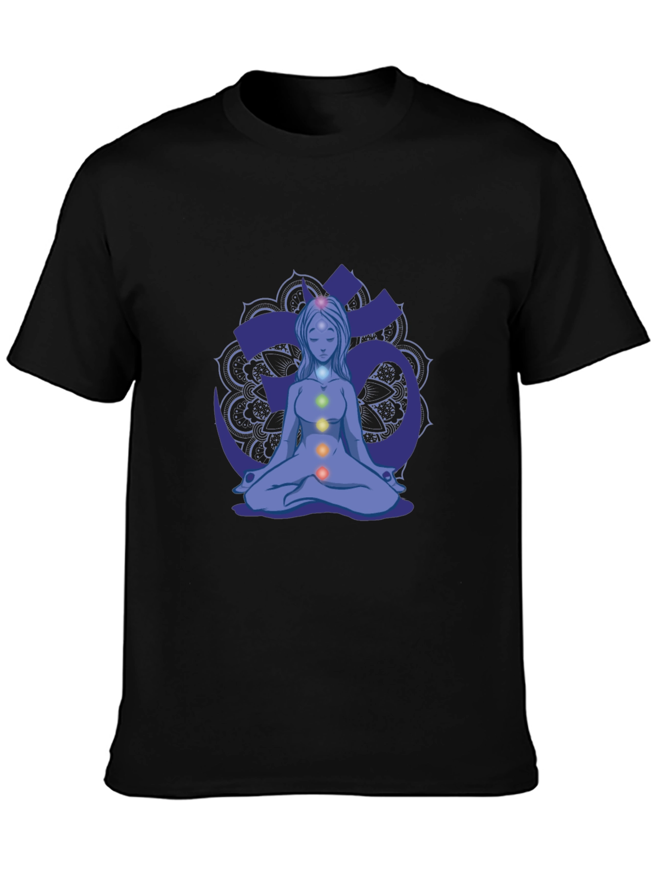 Chakra Meditation Black T-Shirt