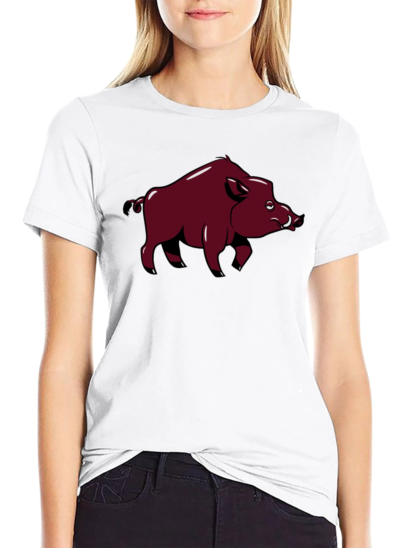 Boar Graphic Tee - Classic Black Cotton T-Shirt