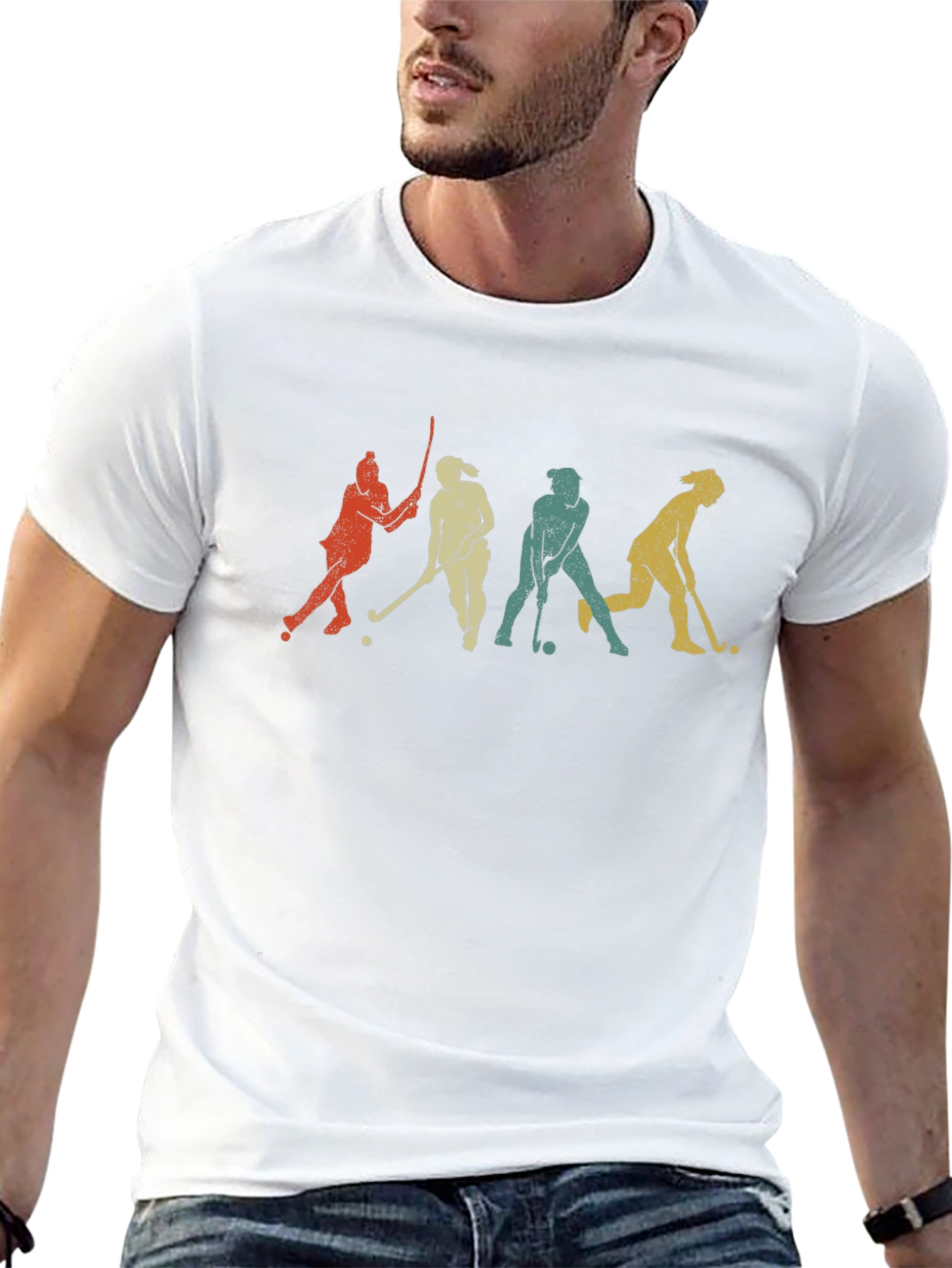 Retro Field Hockey Graphic Tee