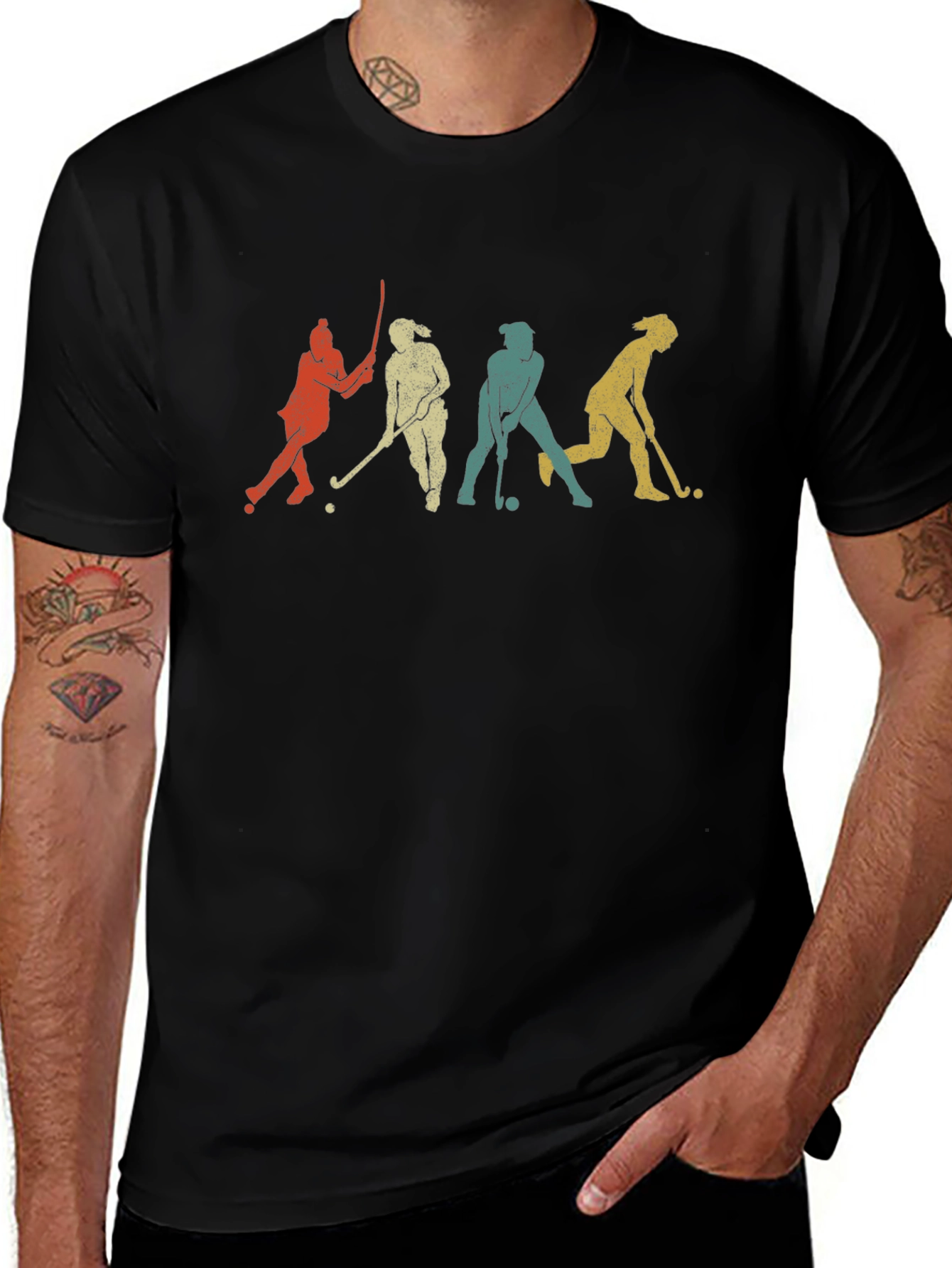 Retro Field Hockey Graphic Tee