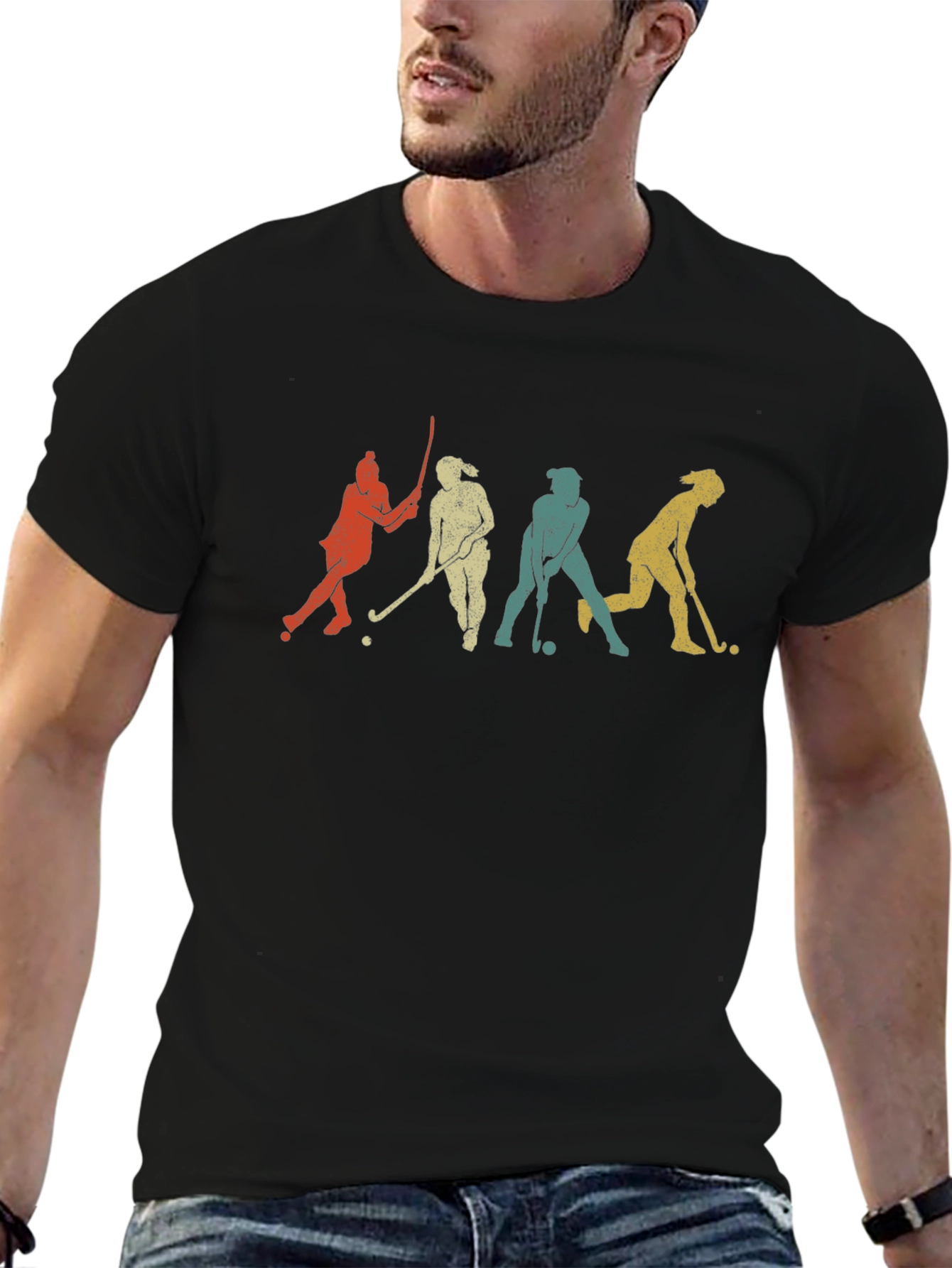 Retro Field Hockey Graphic Tee