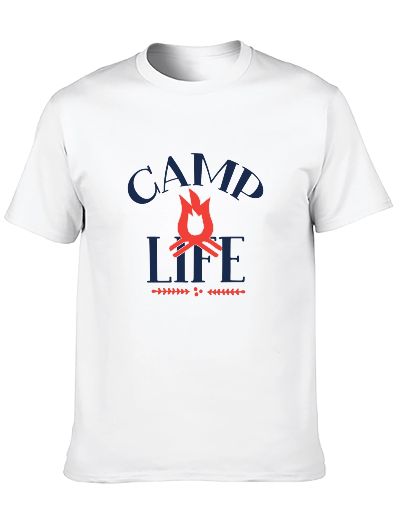 Camp Life Graphic Tee -  Black Crewneck T-Shirt