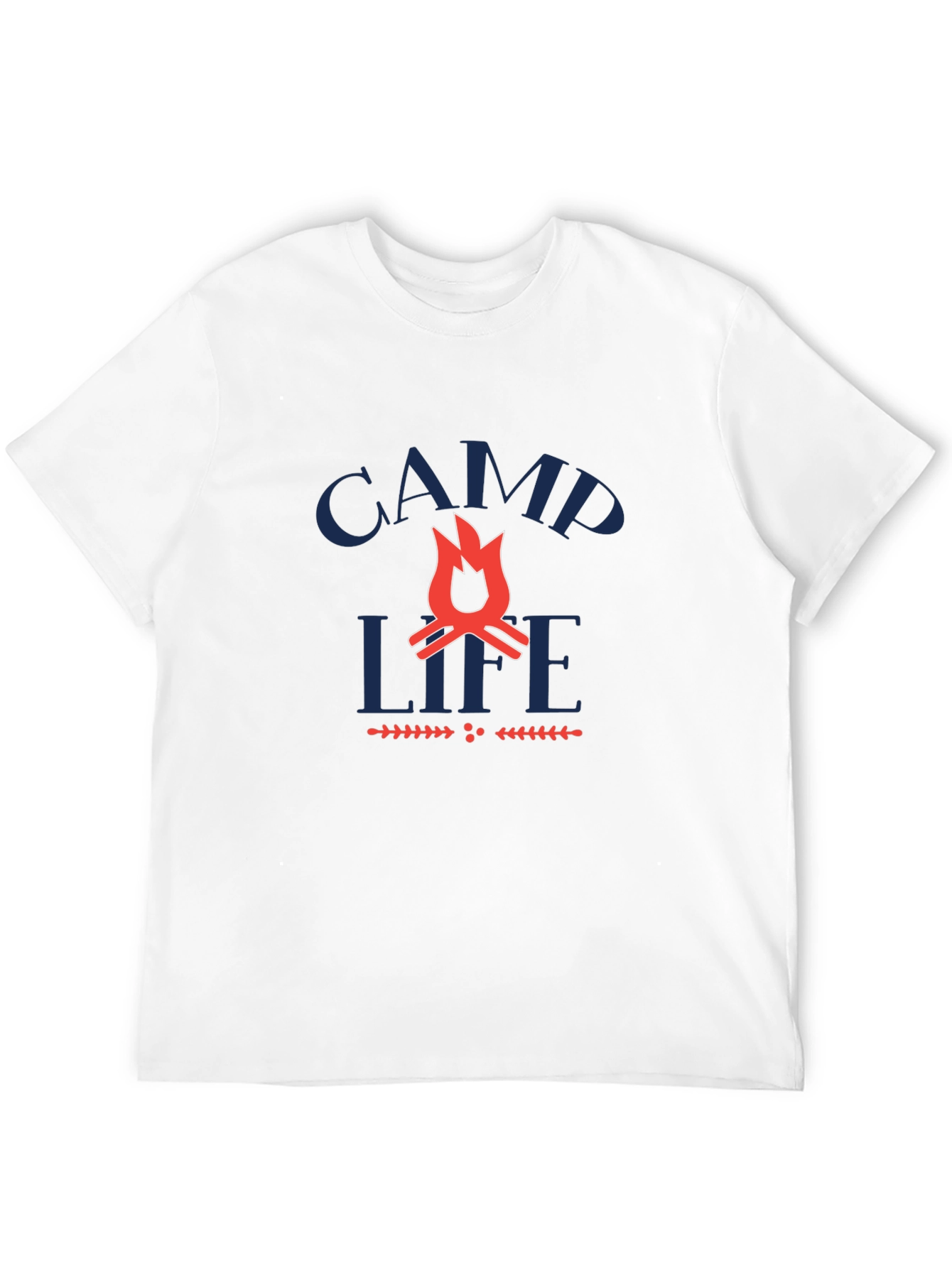 Camp Life Graphic Tee -  Black Crewneck T-Shirt