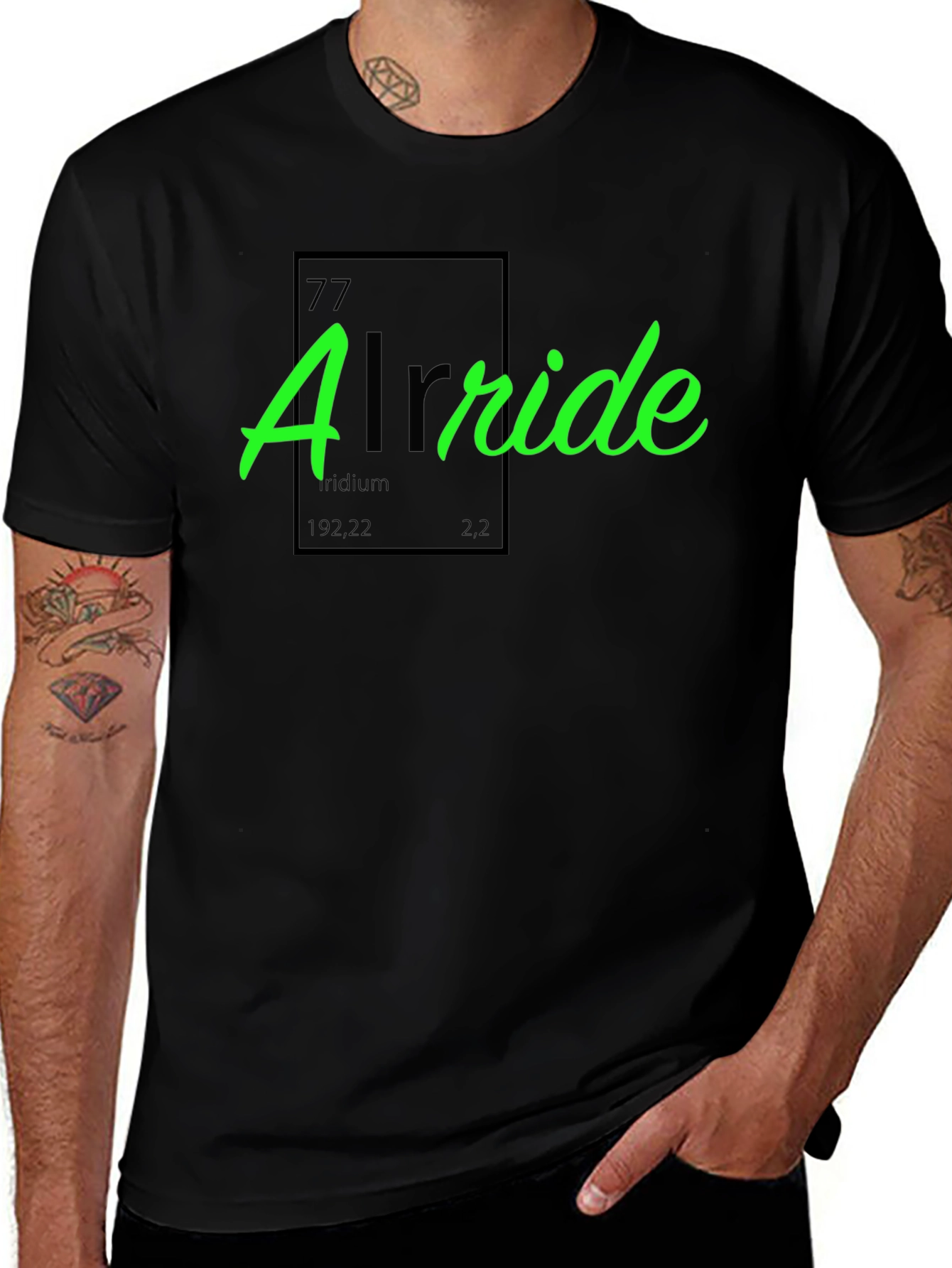 Iridium Alrrides T-Shirt Black Crew Neck