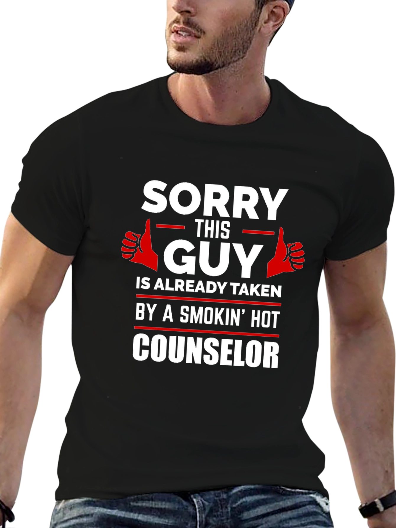 Sorry This Guy Is Taken Counselor T-Shirt