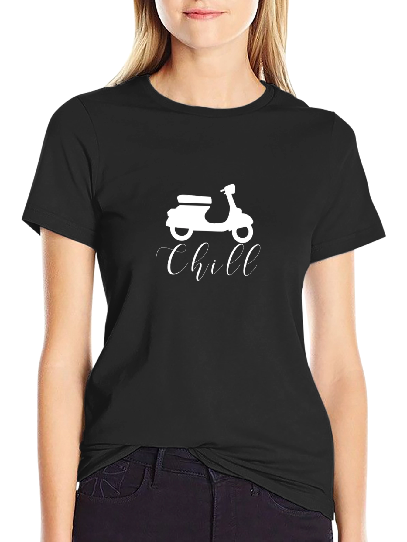 Chill Scooter Graphic Tee - Relaxed Style