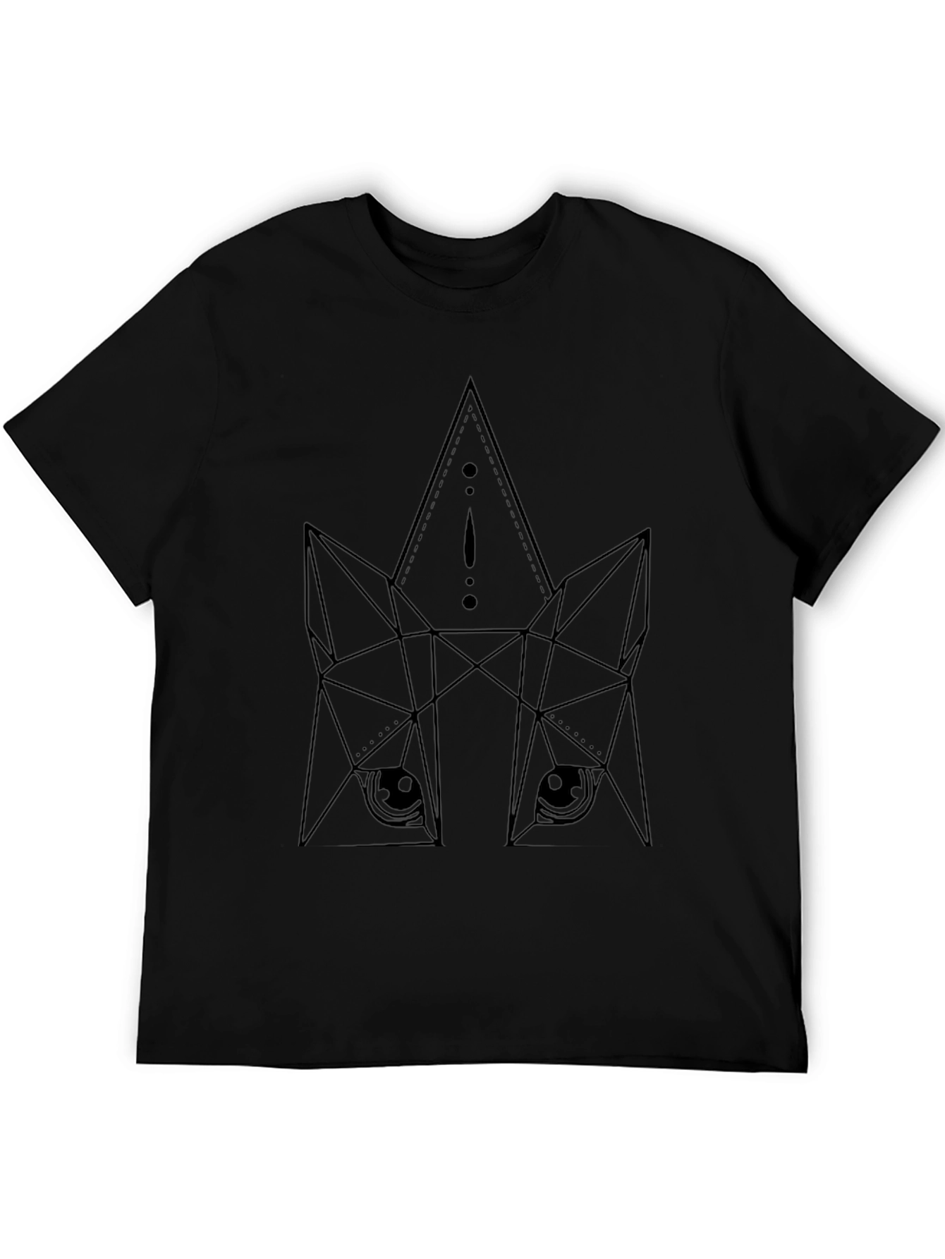 Geometric Fox Graphic Tee - Modern Animal Art Shirt