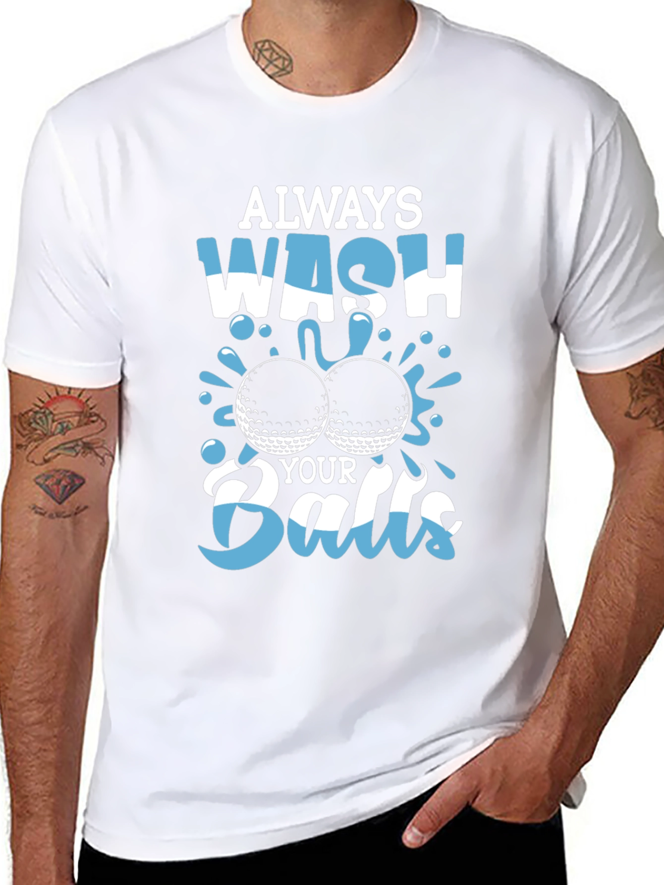 Wash Your Balls T-Shirt - Golf Humor