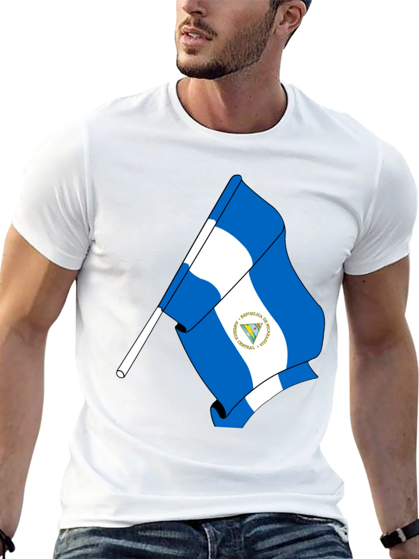 Nicaragua Flag Graphic T-Shirt