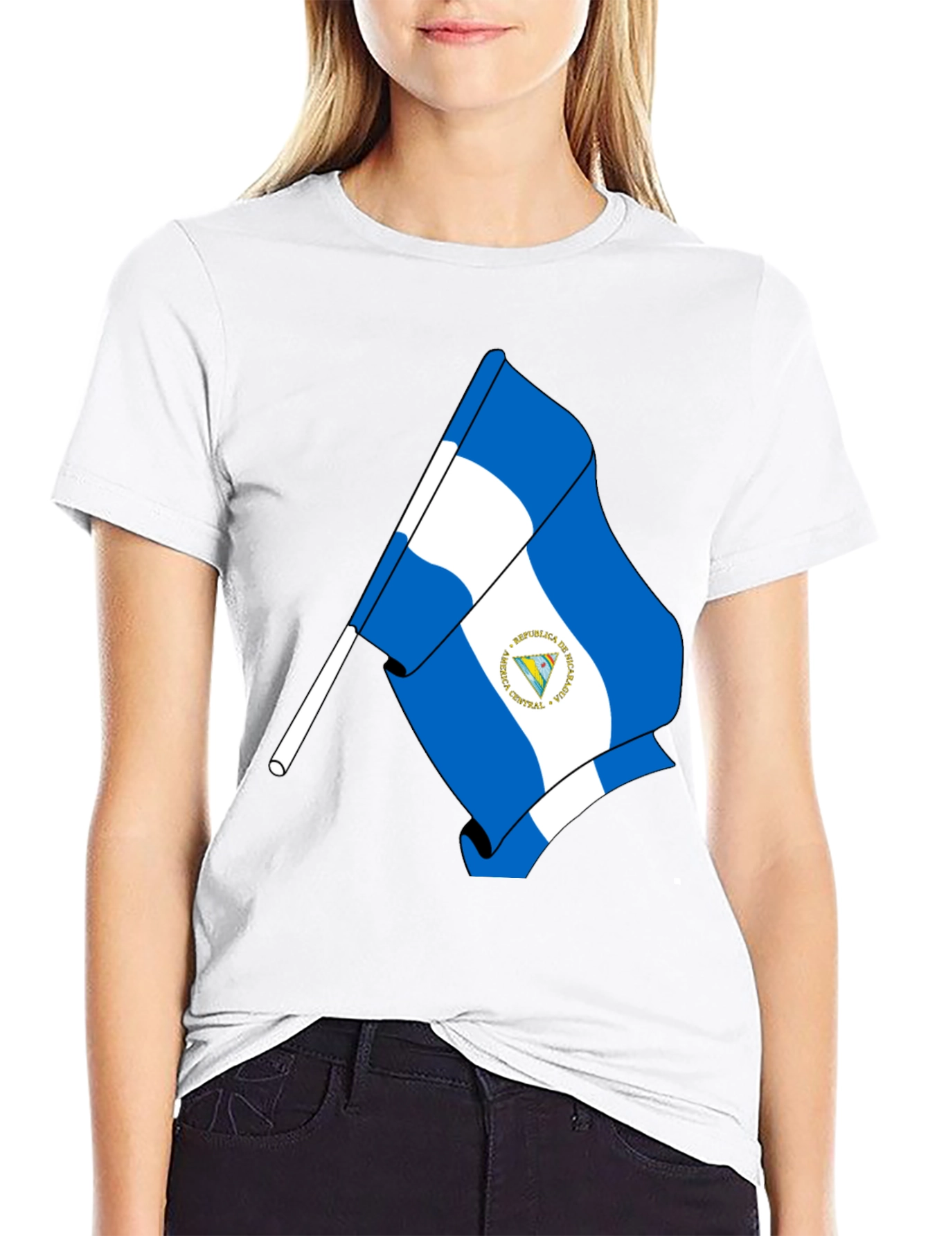 Nicaragua Flag Graphic T-Shirt
