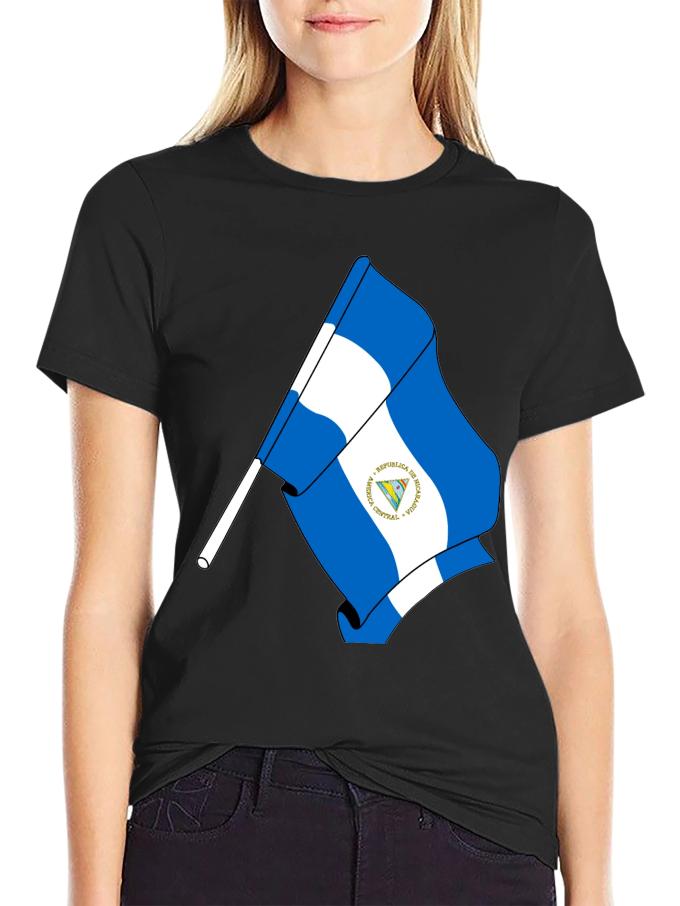 Nicaragua Flag Graphic T-Shirt
