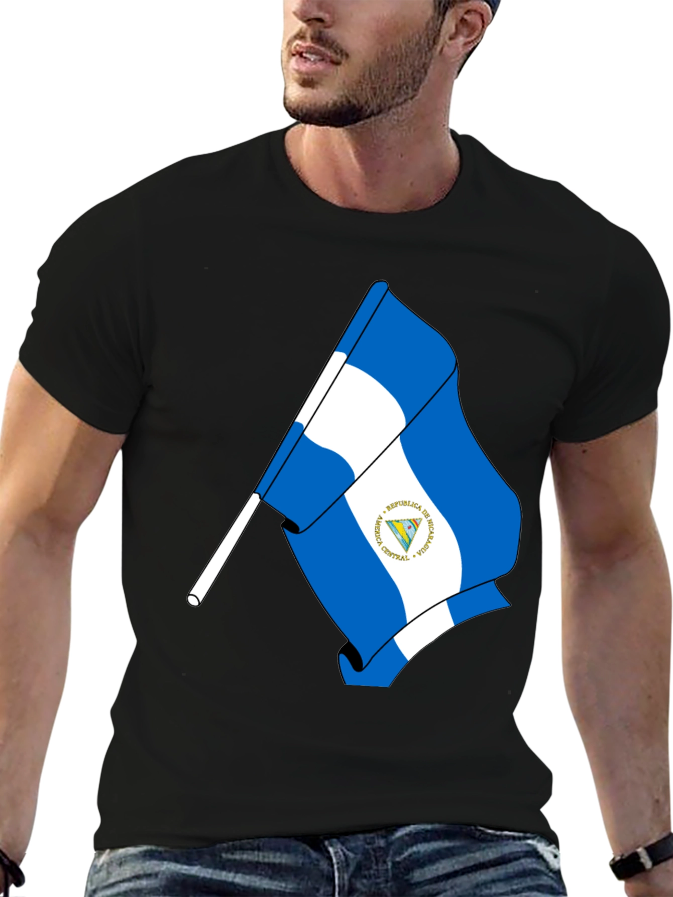 Nicaragua Flag Graphic T-Shirt