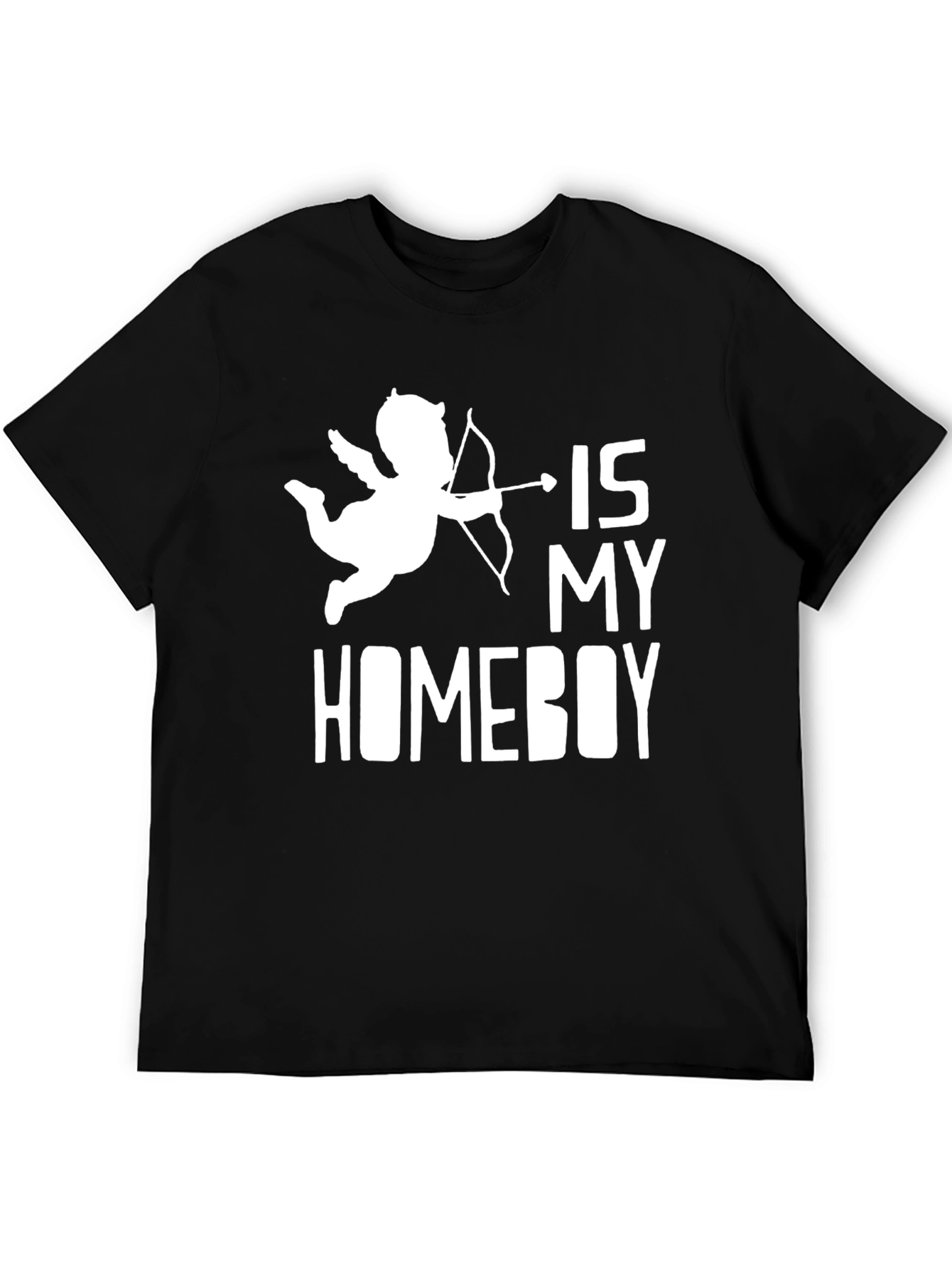 Cupid Is My Homeboy Black Graphic Tee