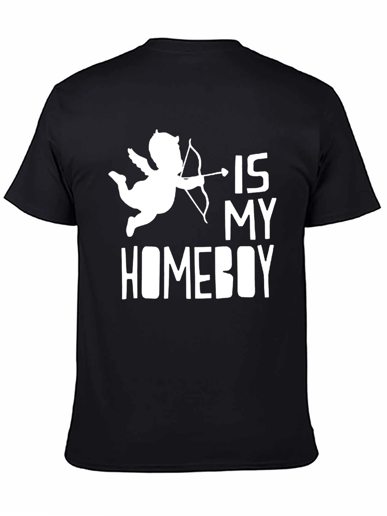 Cupid Is My Homeboy Black Graphic Tee