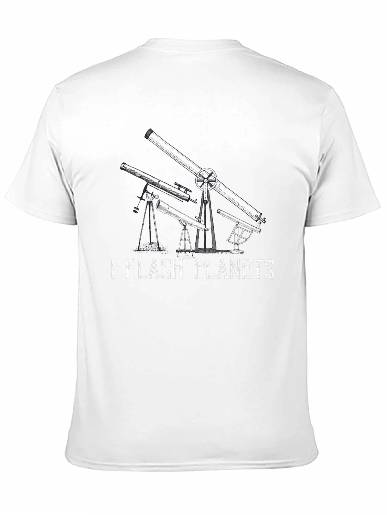 I Flash Planets Black Graphic Tee