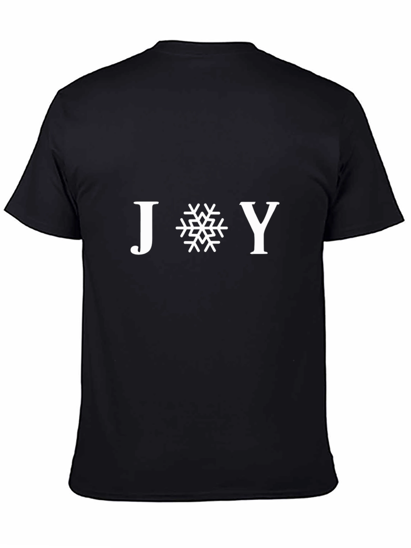 Joy Snowflake T-Shirt - Black Holiday Tee