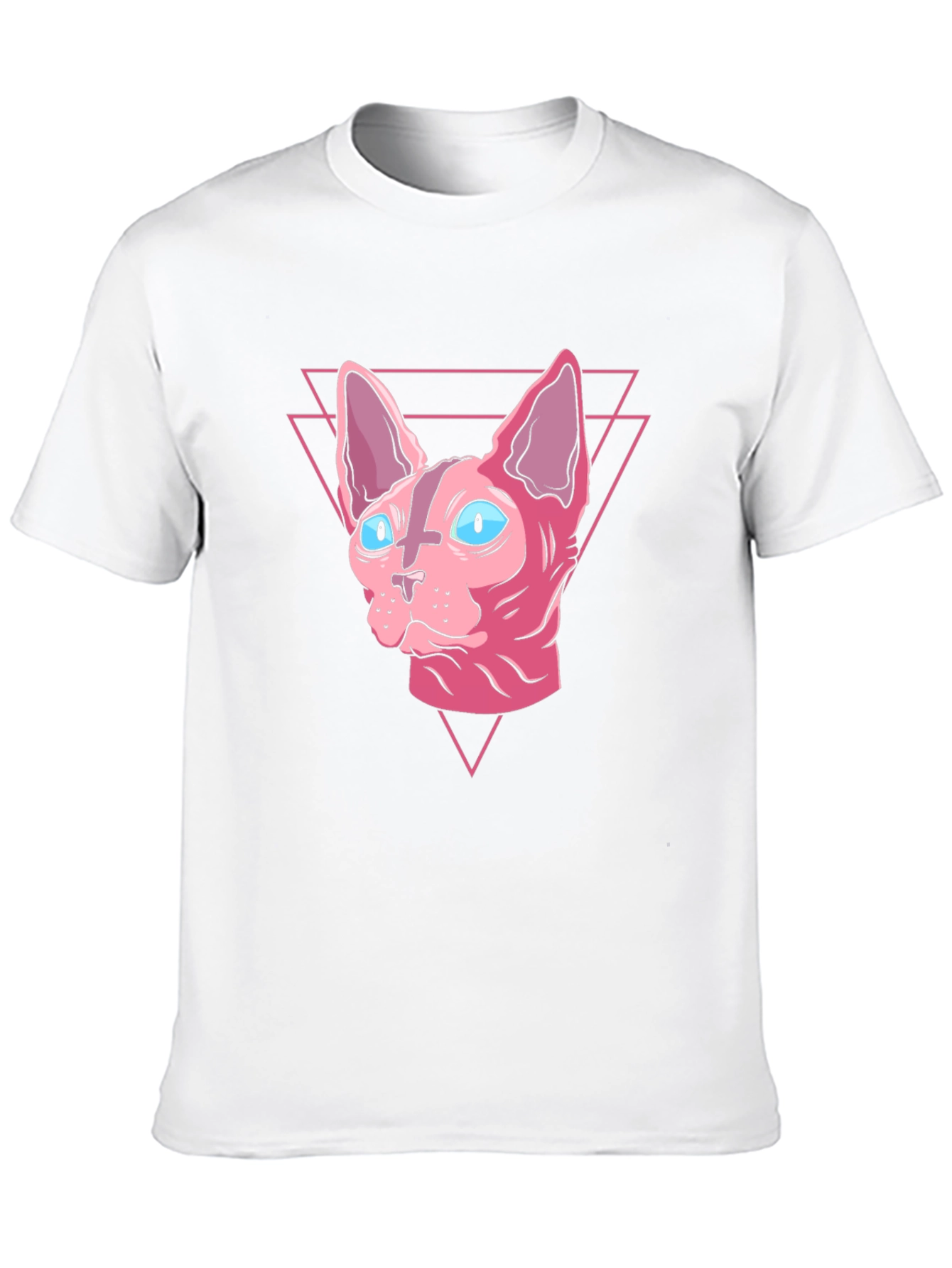 Sphynx Cat Graphic Tee - Black Cotton Shirt