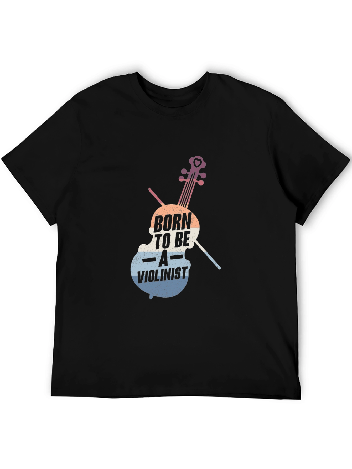 Born to Be A Violinist Black T-Shirt