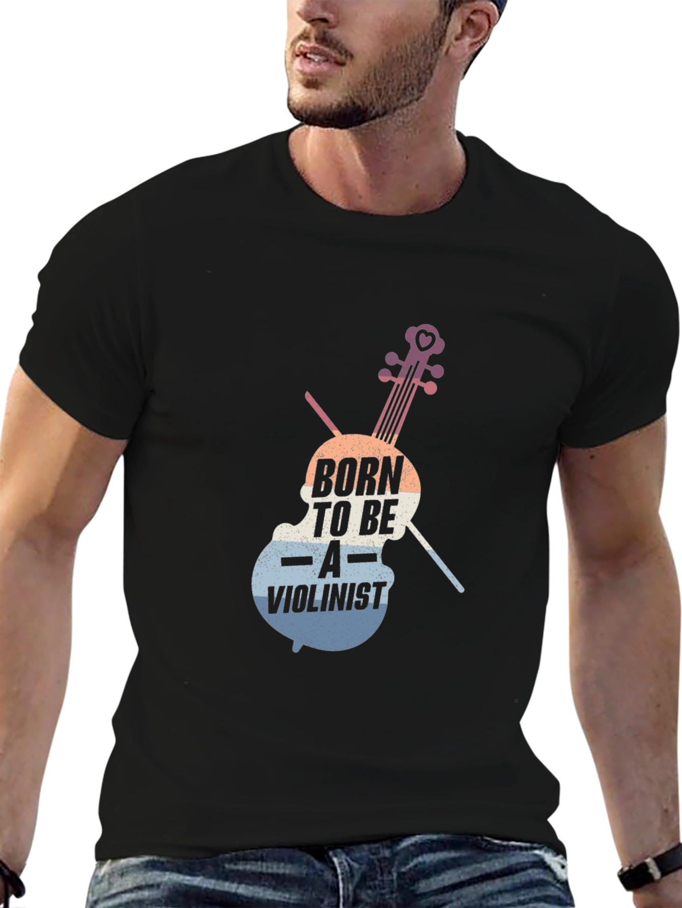 Born to Be A Violinist Black T-Shirt