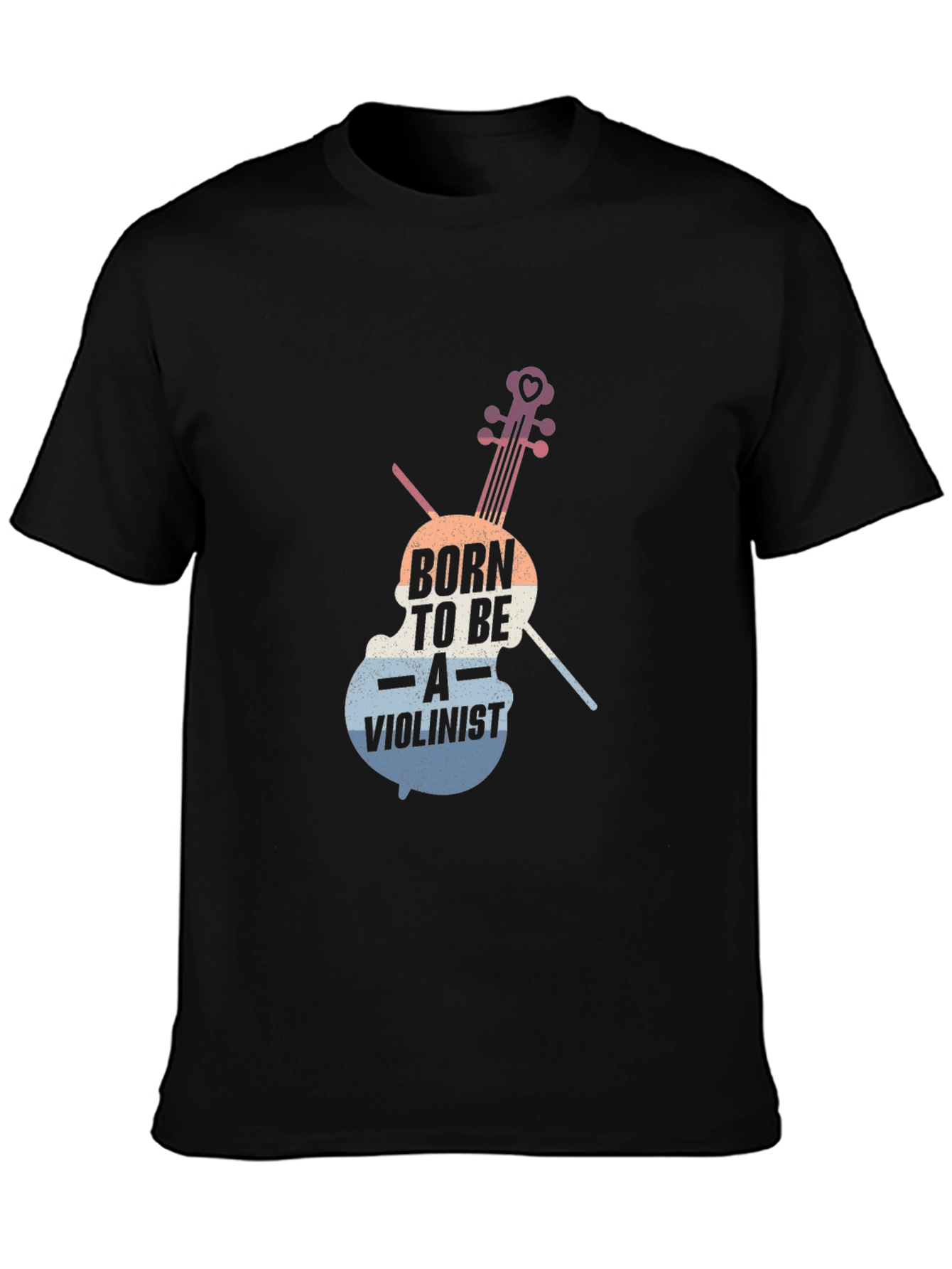 Born to Be A Violinist Black T-Shirt
