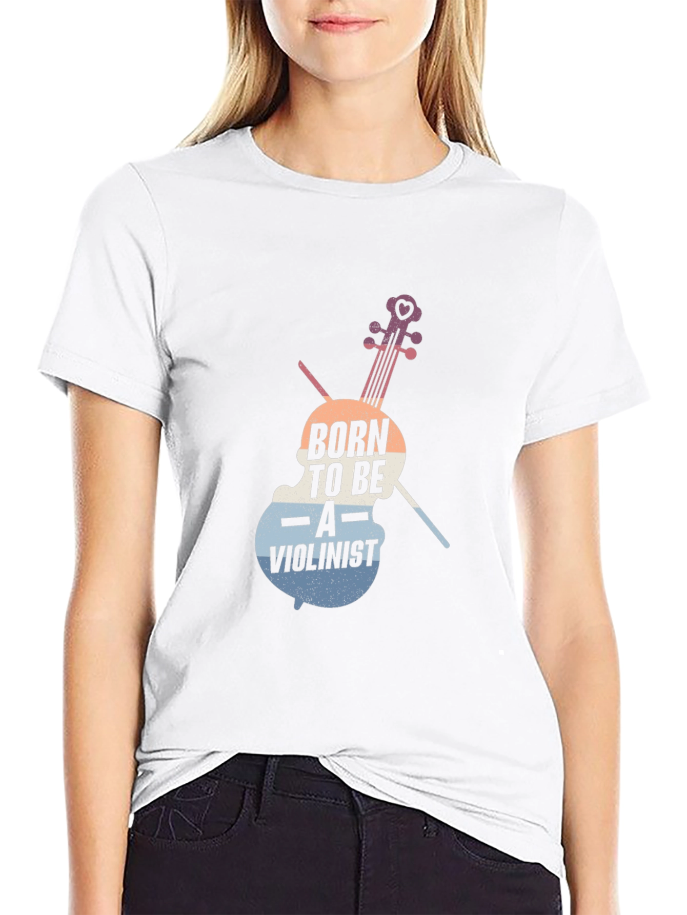 Born to Be A Violinist Black T-Shirt