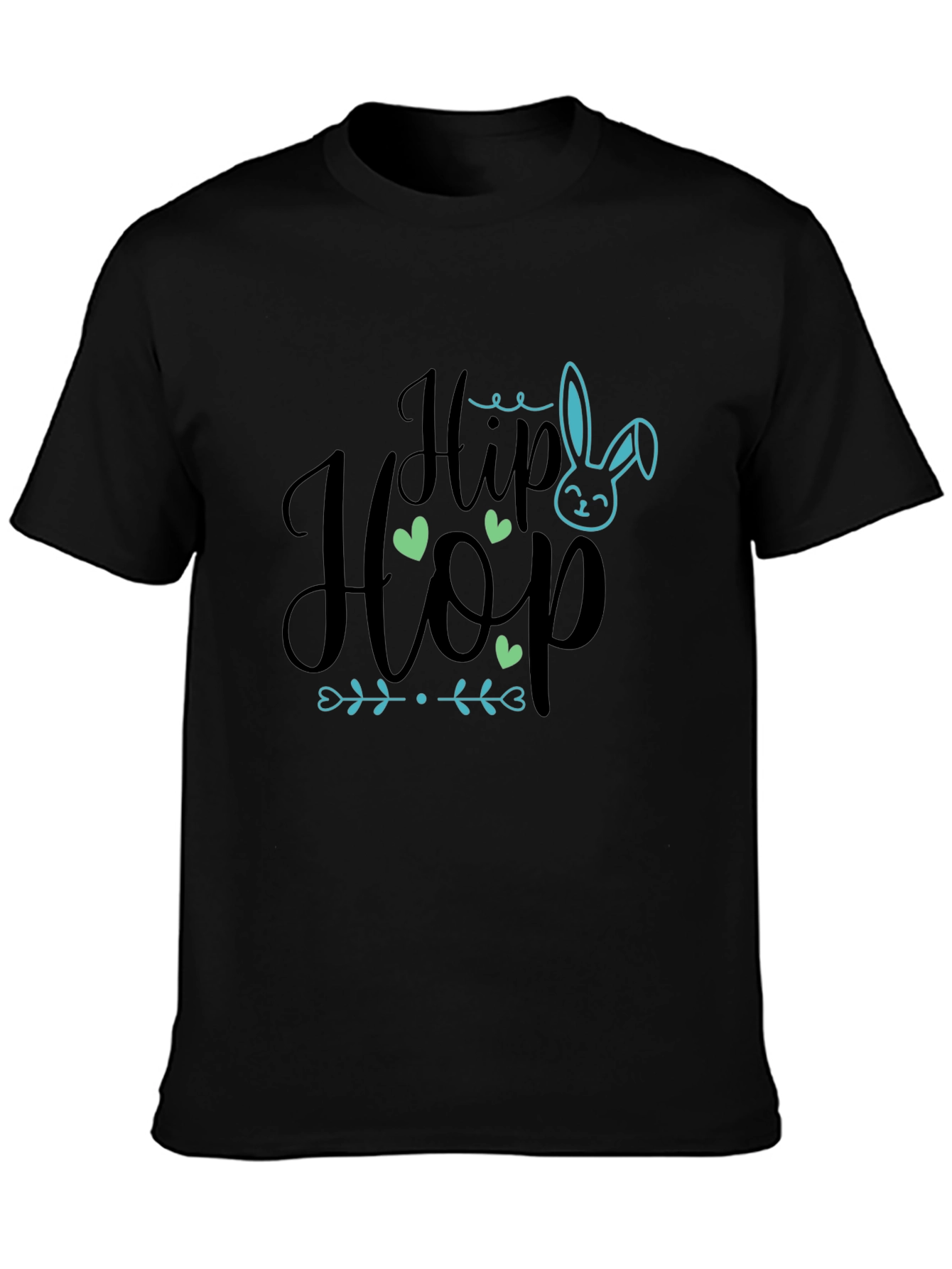 Hip Hop Easter Bunny Graphic Tee - Black