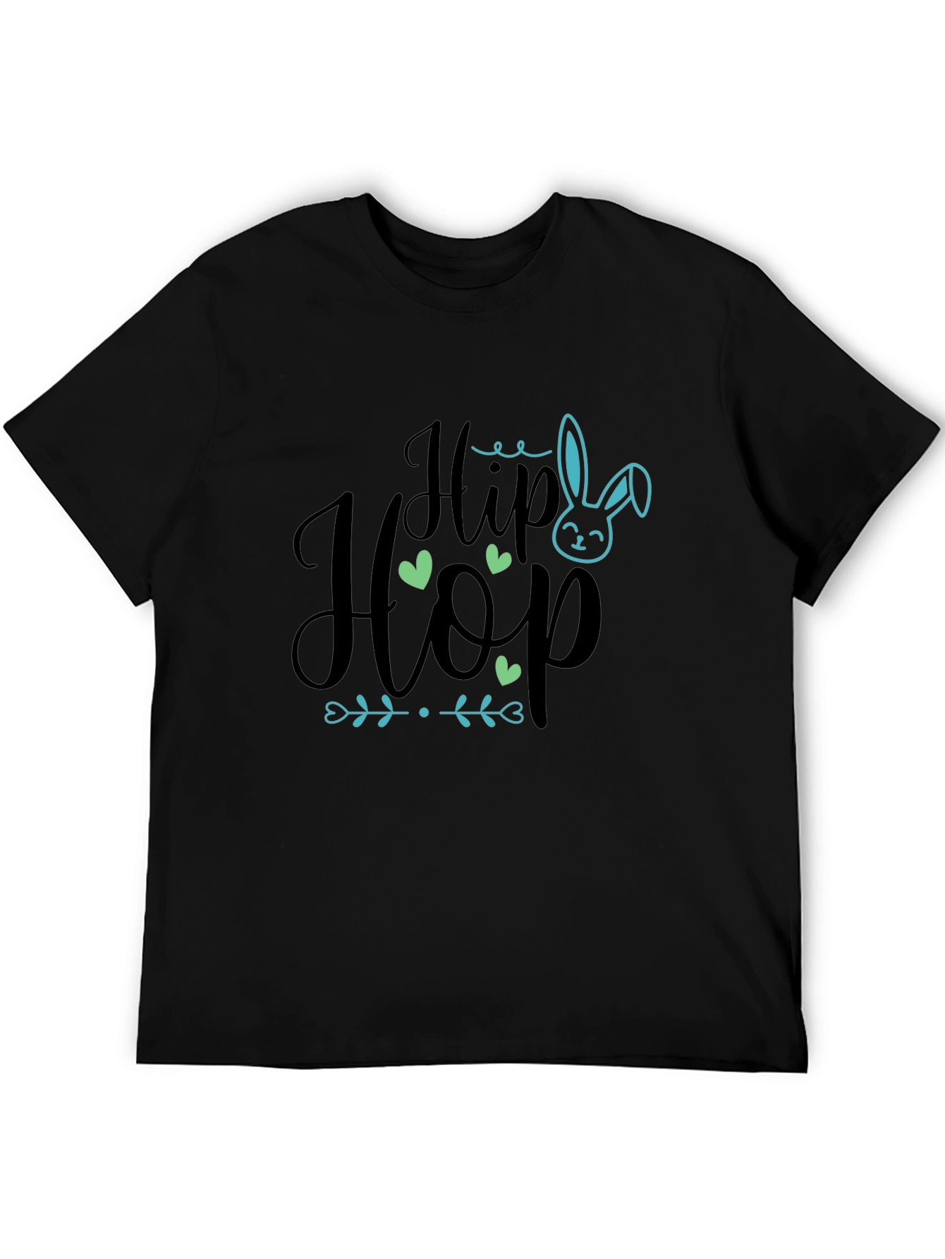 Hip Hop Easter Bunny Graphic Tee - Black