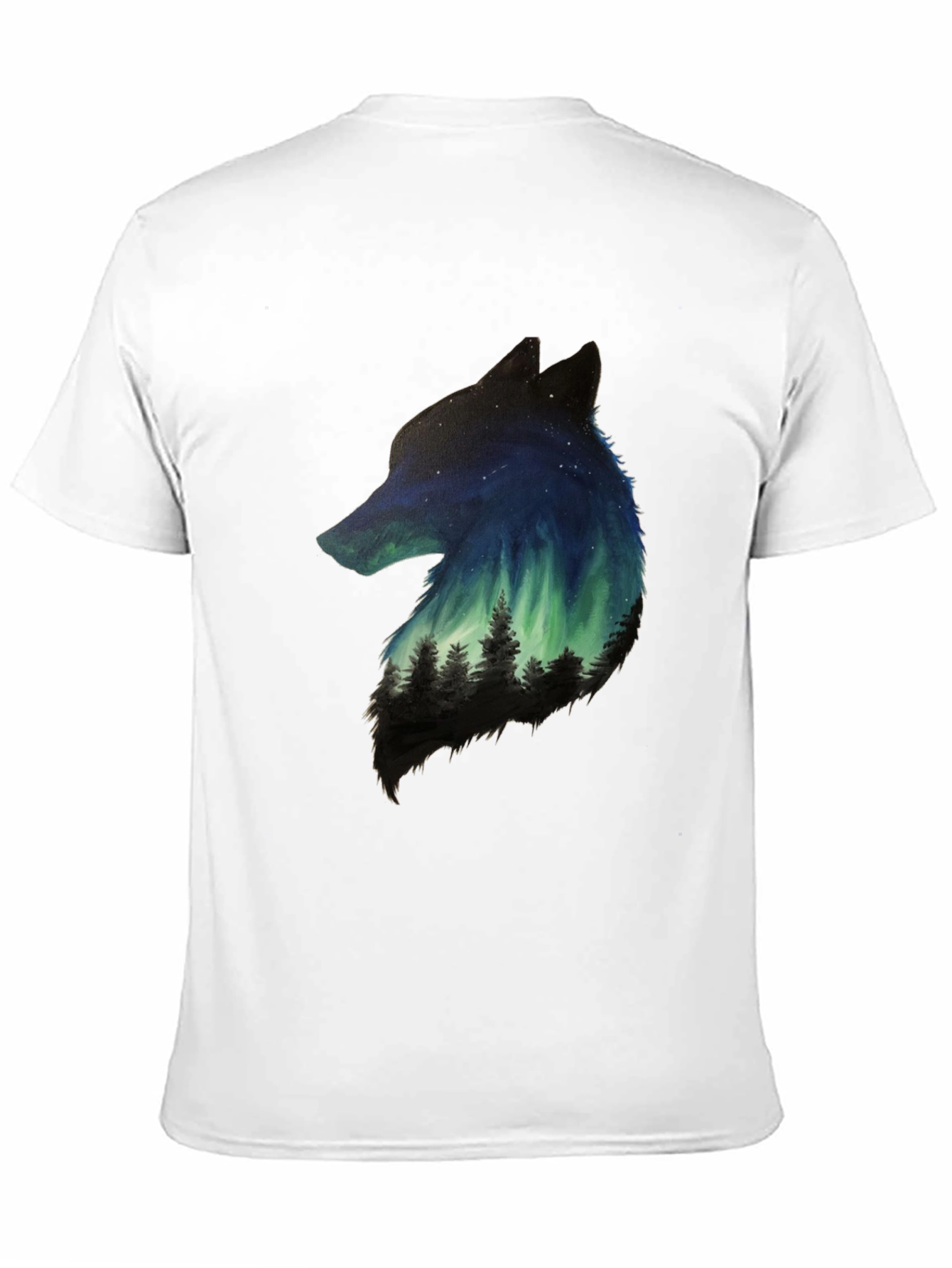 Wolf Aurora Nature Graphic Tee