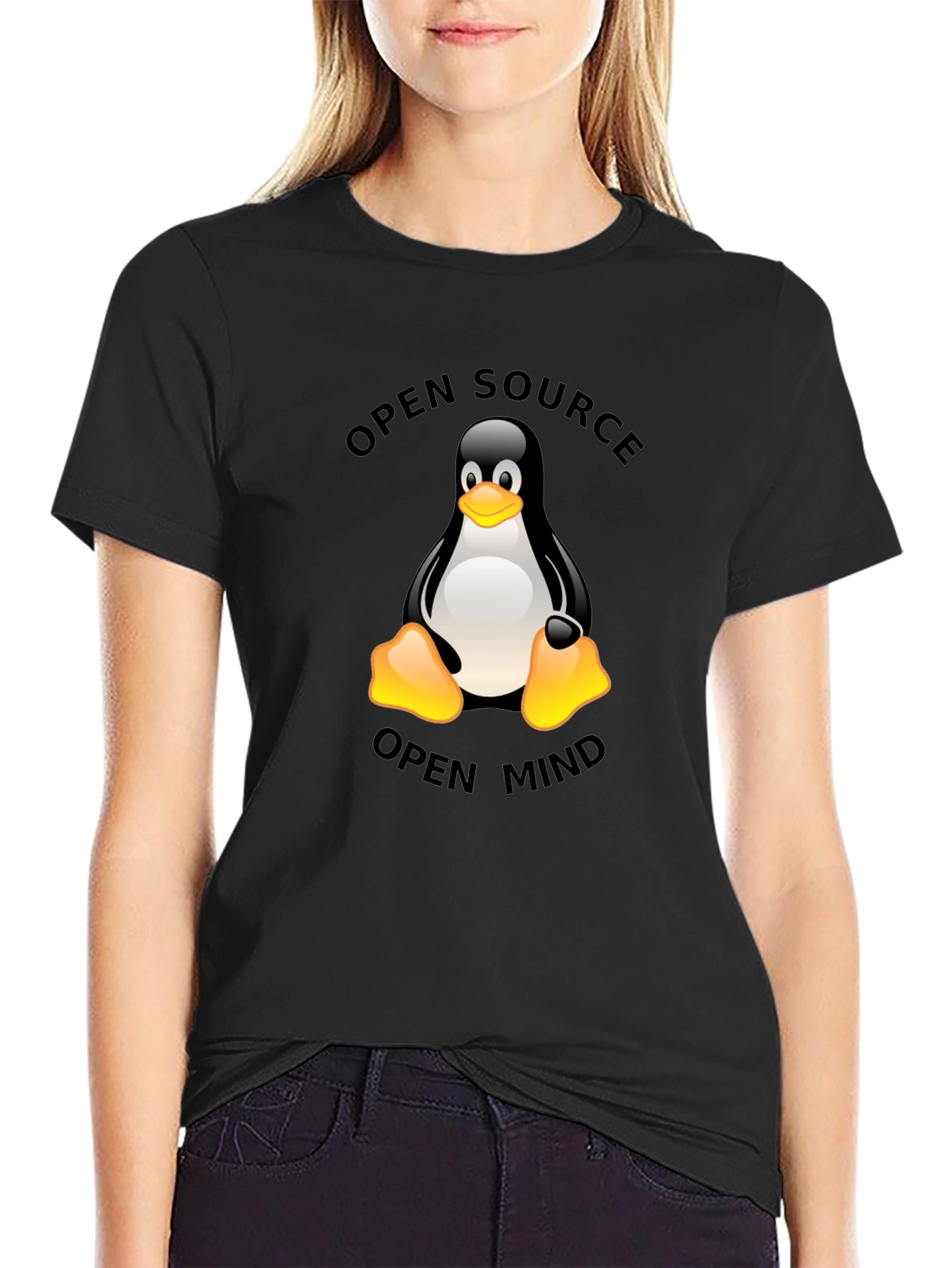 Open Source Penguin Graphic T-Shirt