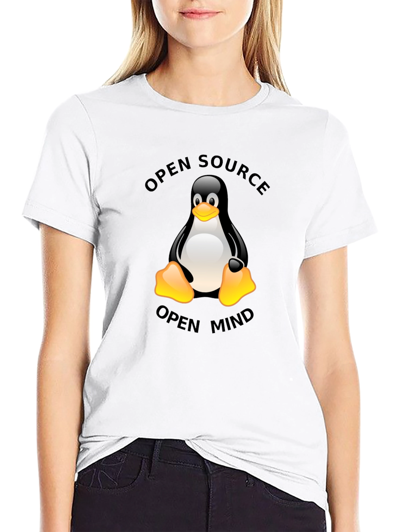 Open Source Penguin Graphic T-Shirt