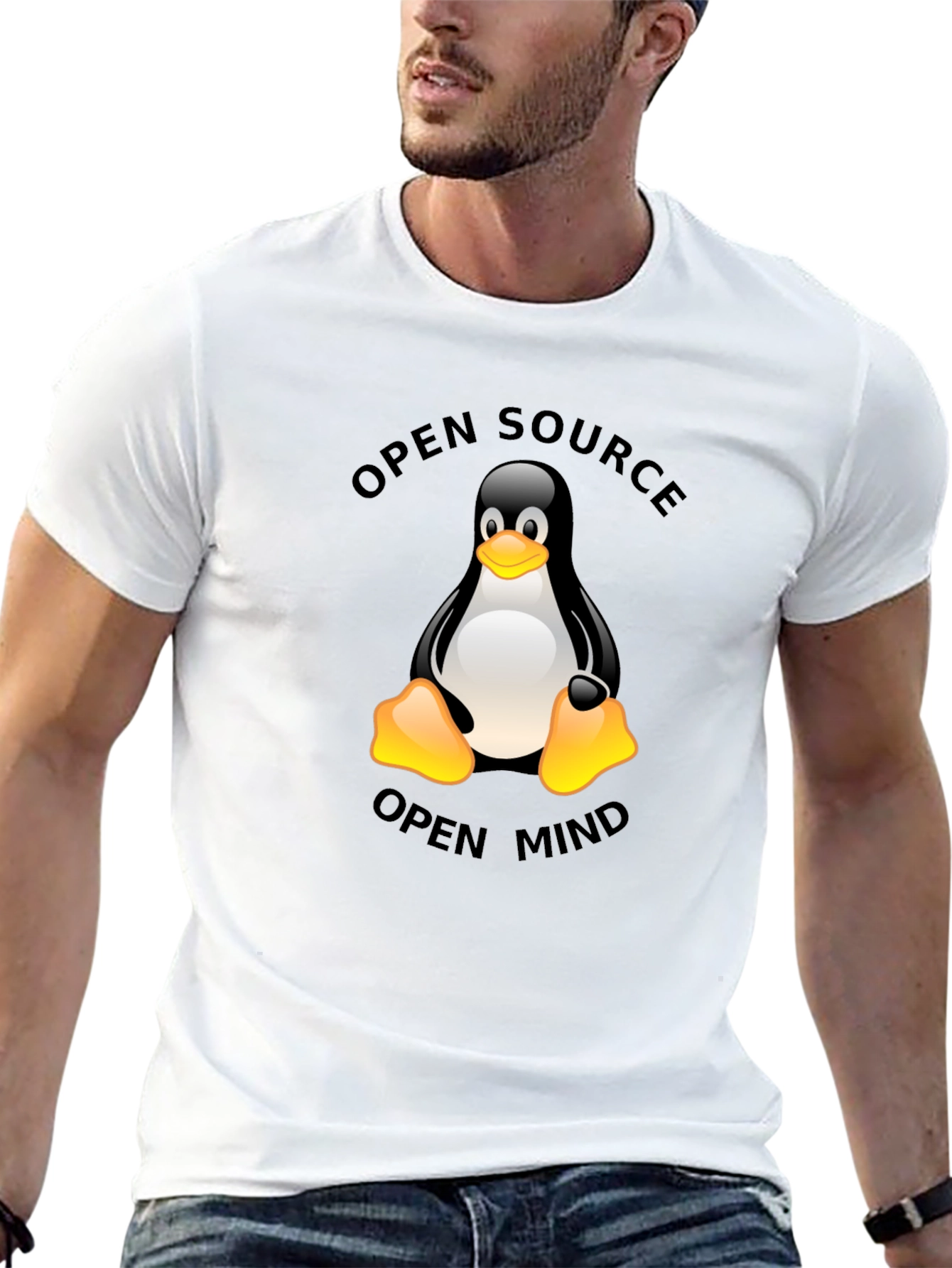 Open Source Penguin Graphic T-Shirt