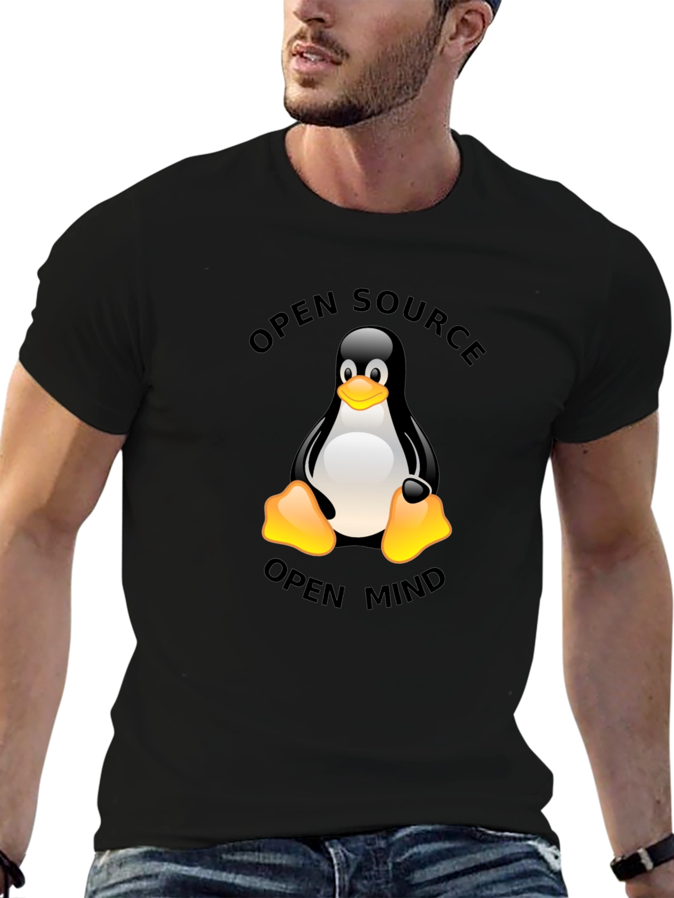 Open Source Penguin Graphic T-Shirt