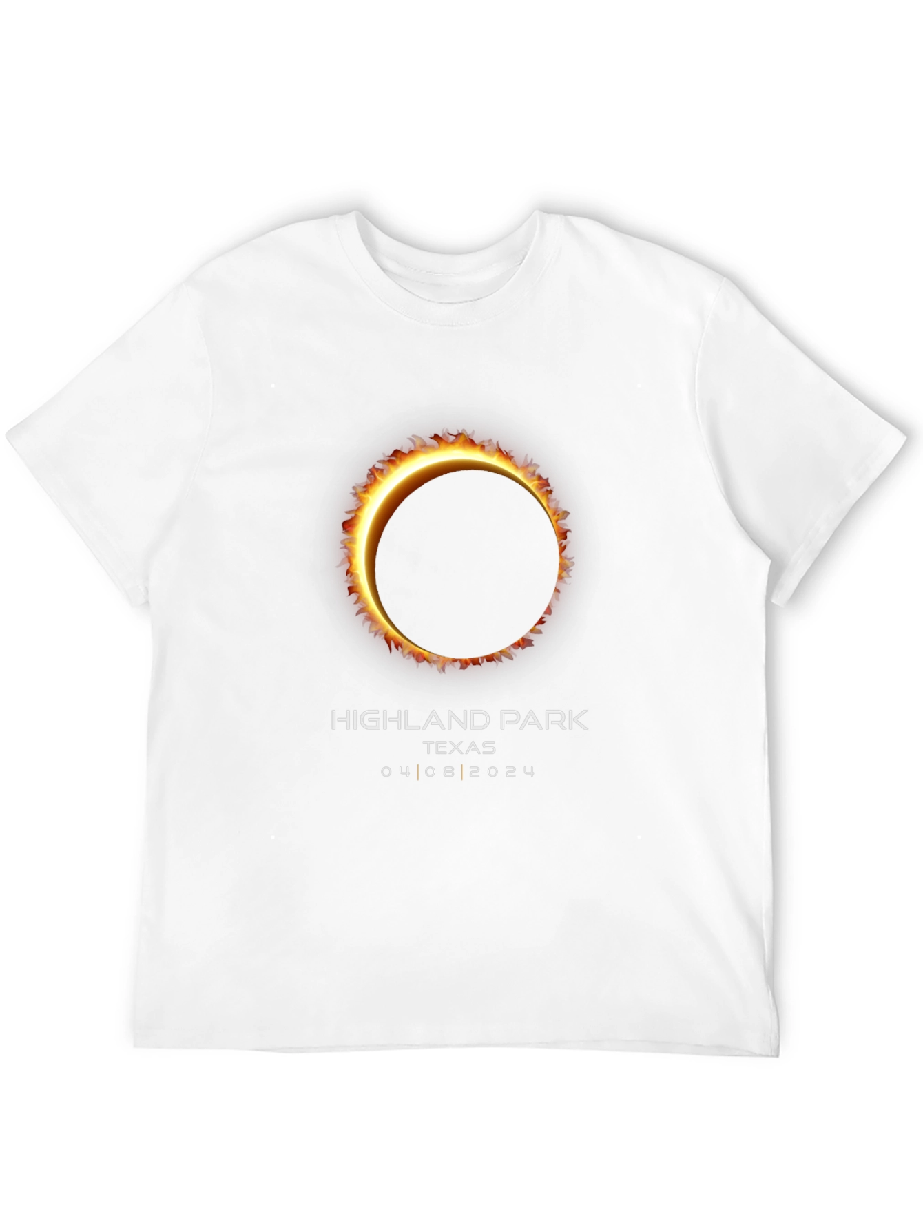 Highland Park Texas Eclipse T-Shirt - 04/08/2024