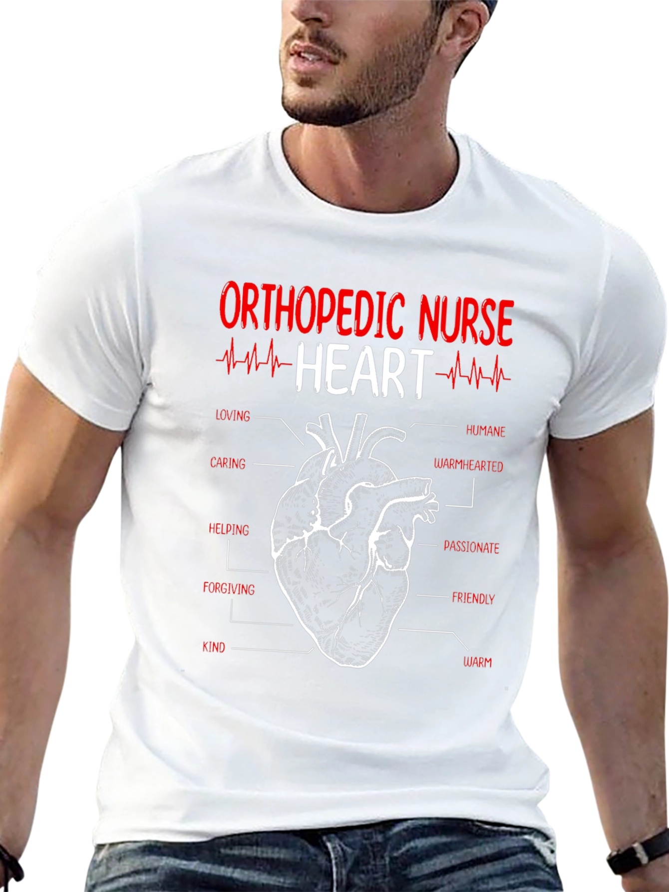 Orthopedic Nurse Heart T-Shirt