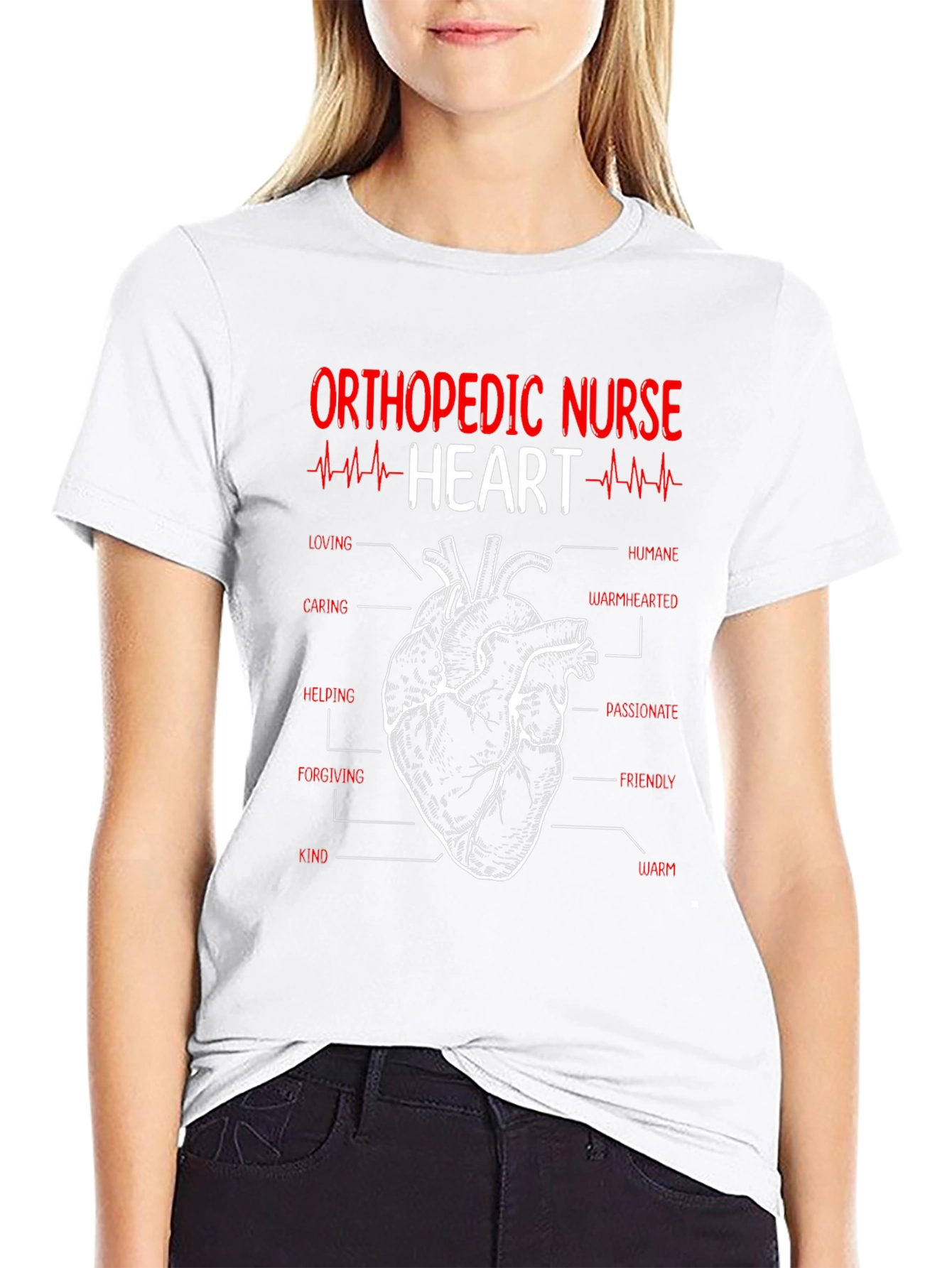 Orthopedic Nurse Heart T-Shirt