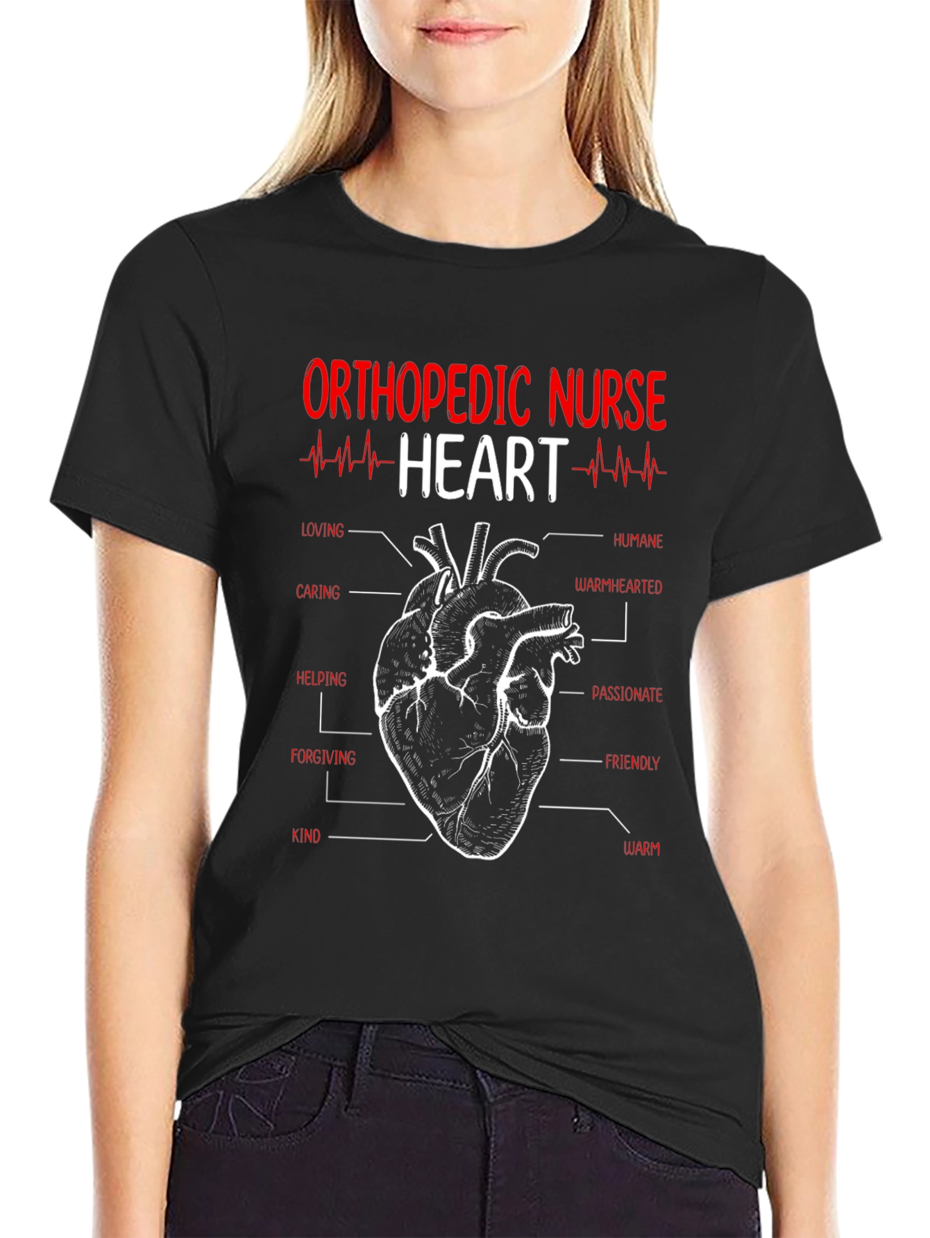 Orthopedic Nurse Heart T-Shirt