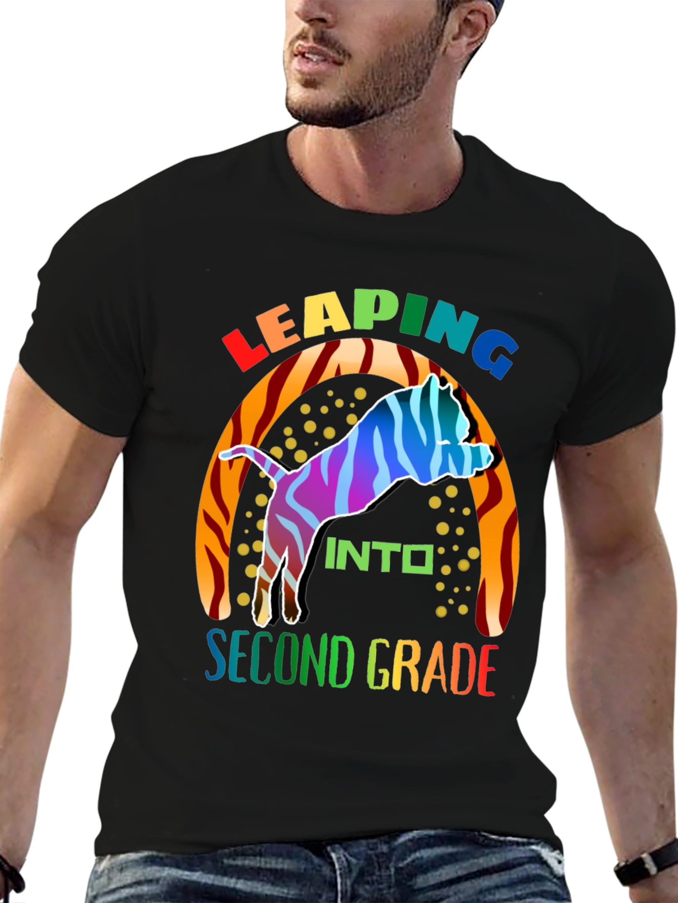 Leaping Into Second Grade Kids T-Shirt
