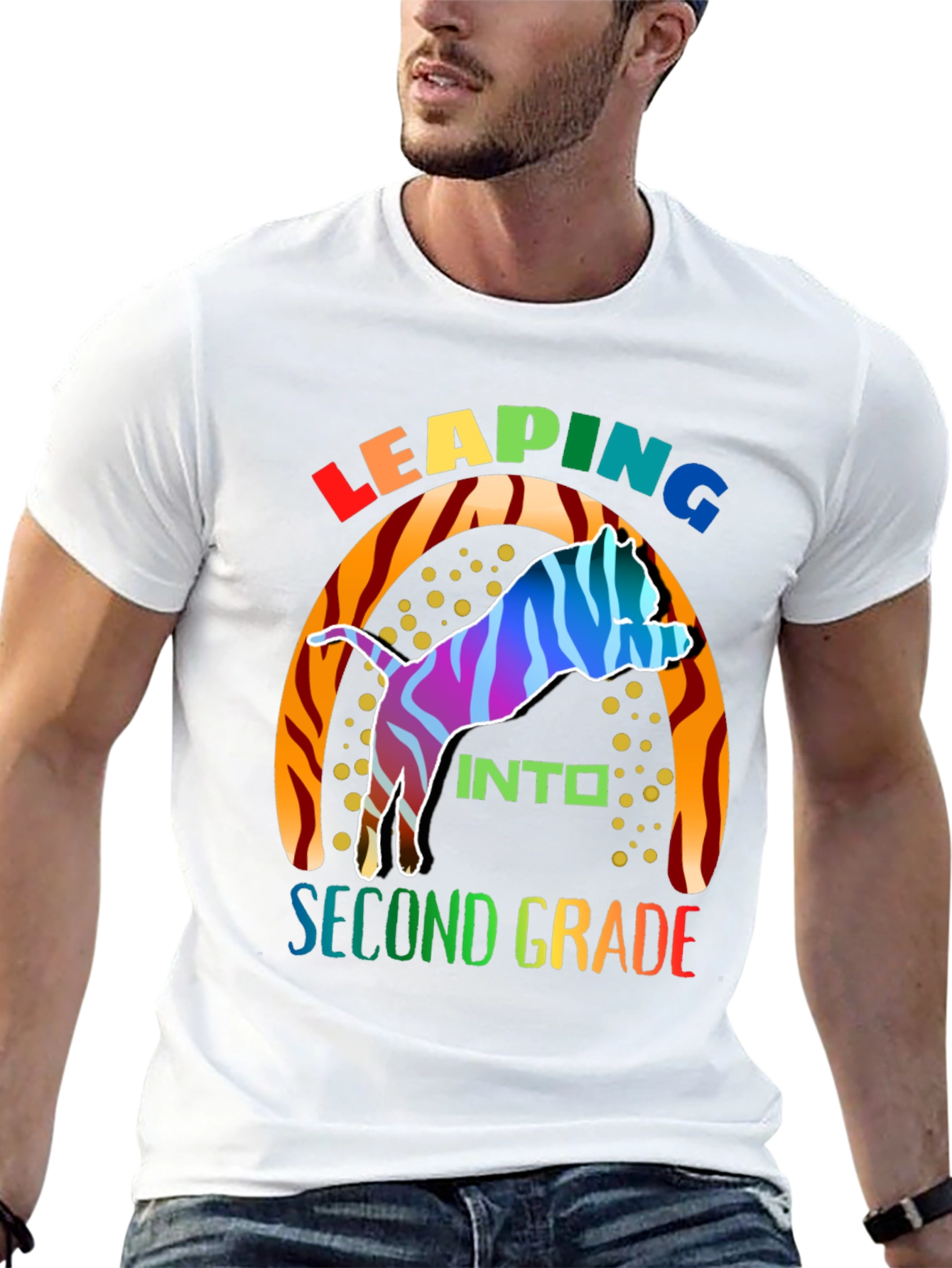 Leaping Into Second Grade Kids T-Shirt
