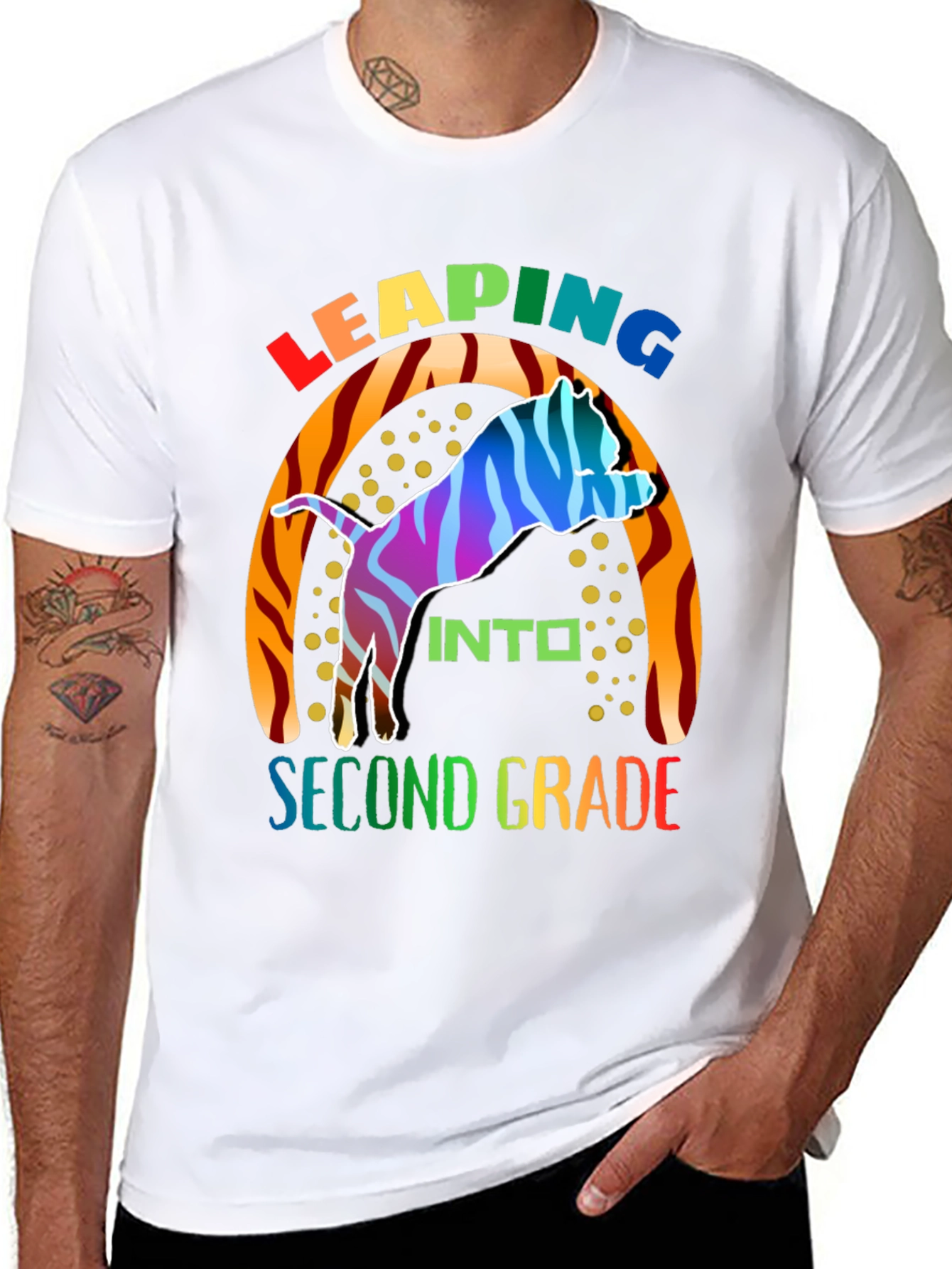 Leaping Into Second Grade Kids T-Shirt