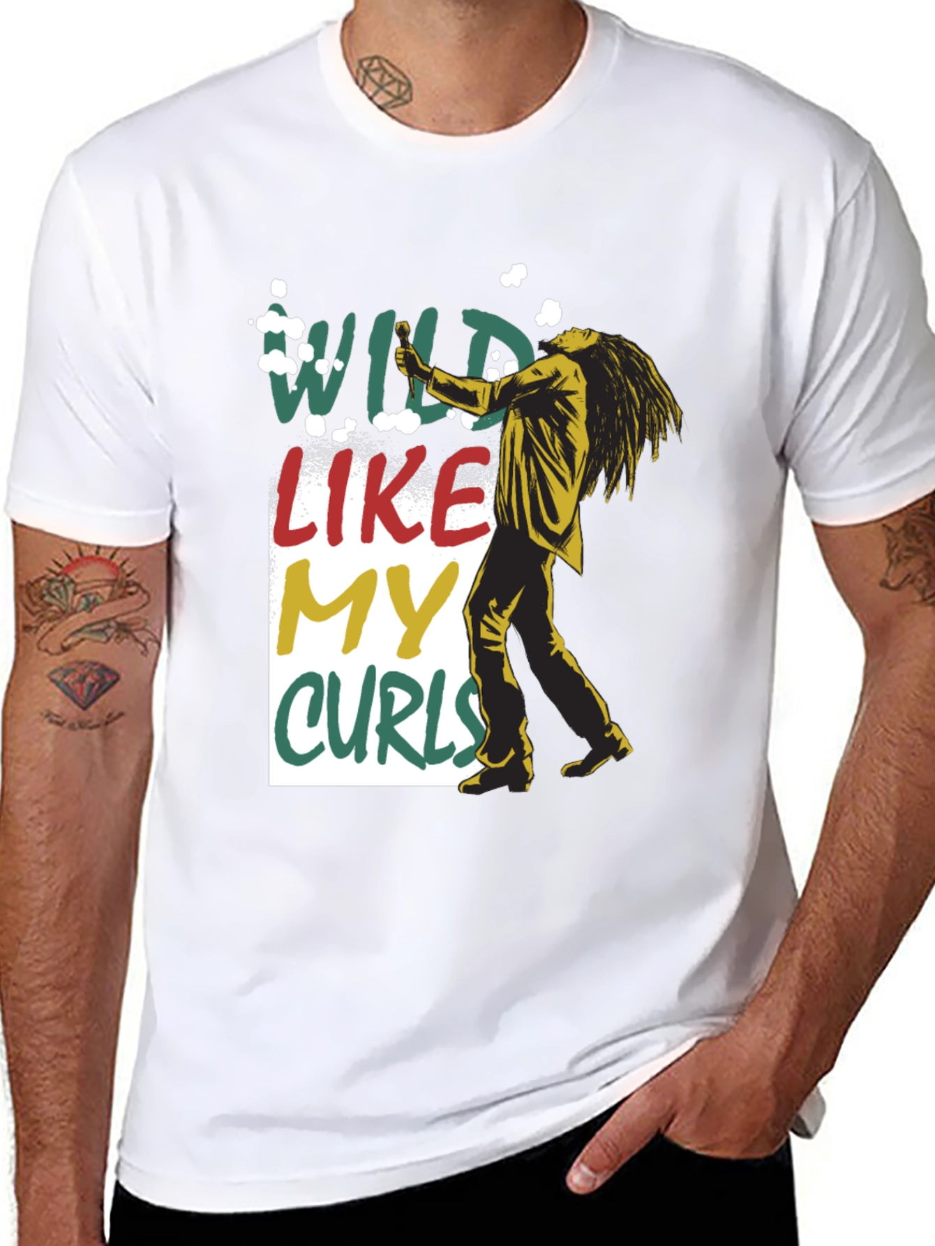 Wild Like My Curls T-Shirt - Black Graphic Tee