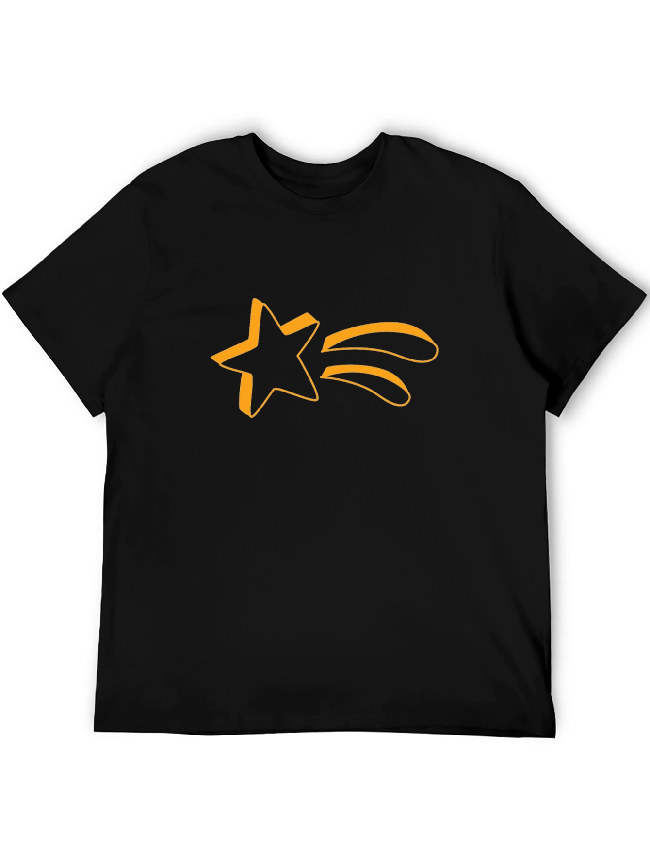 Stylish Black T-Shirt with Comet Star Graphic