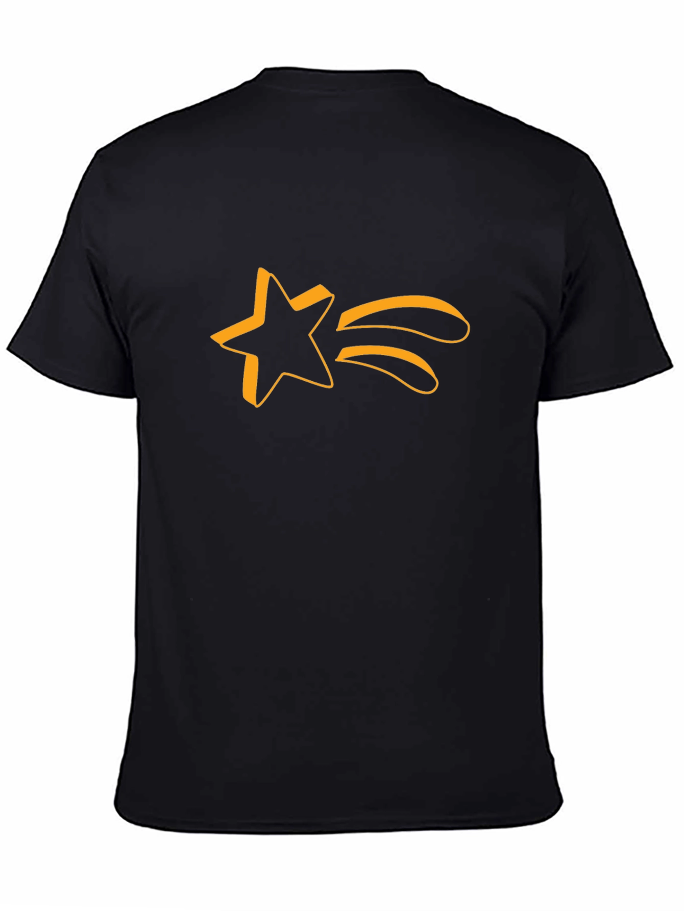 Stylish Black T-Shirt with Comet Star Graphic