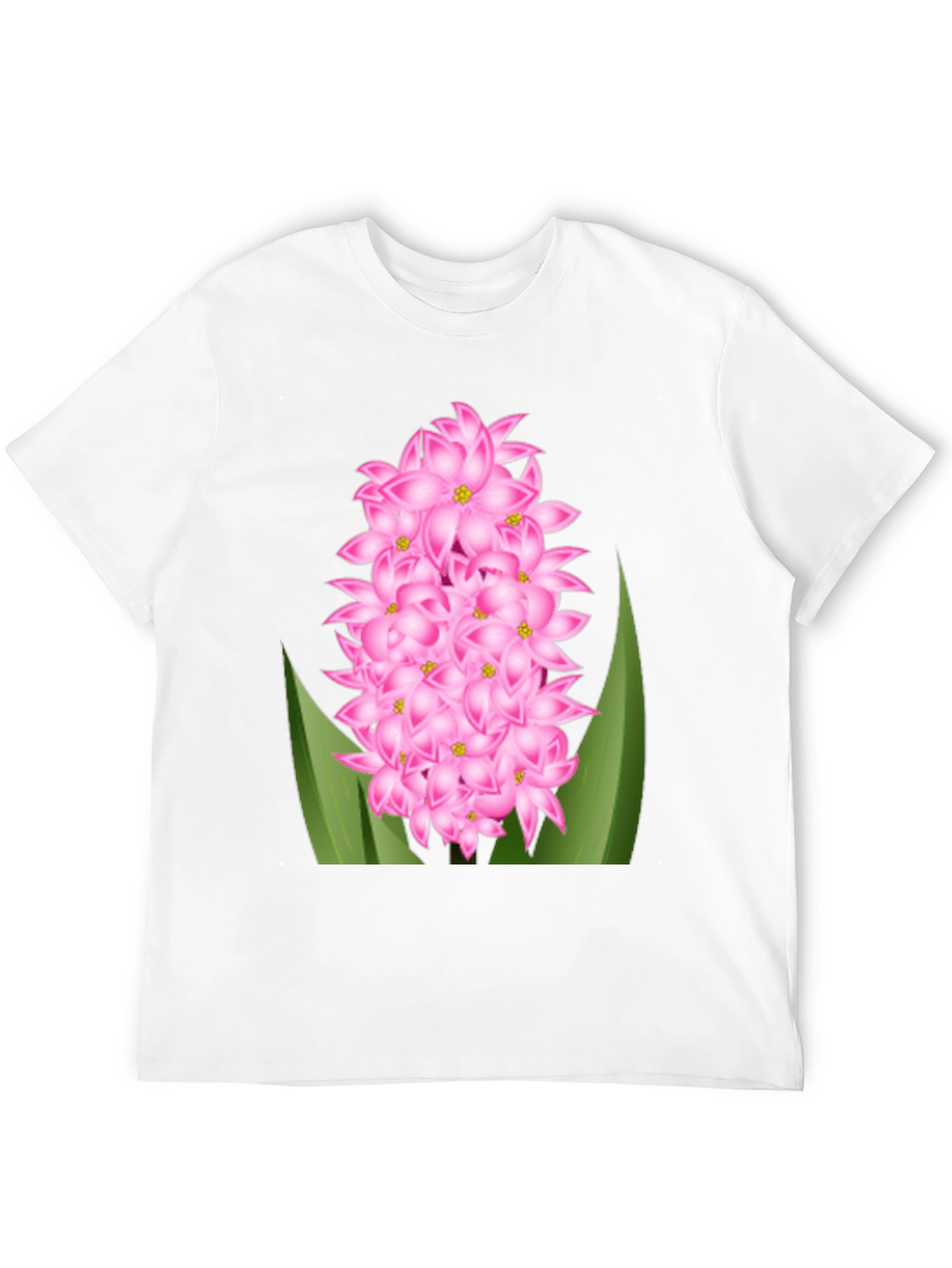 Pink Hyacinth Flower Graphic T-Shirt