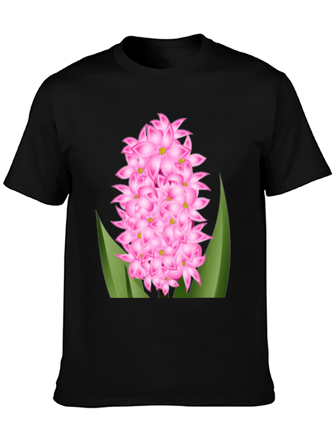 Pink Hyacinth Flower Graphic T-Shirt